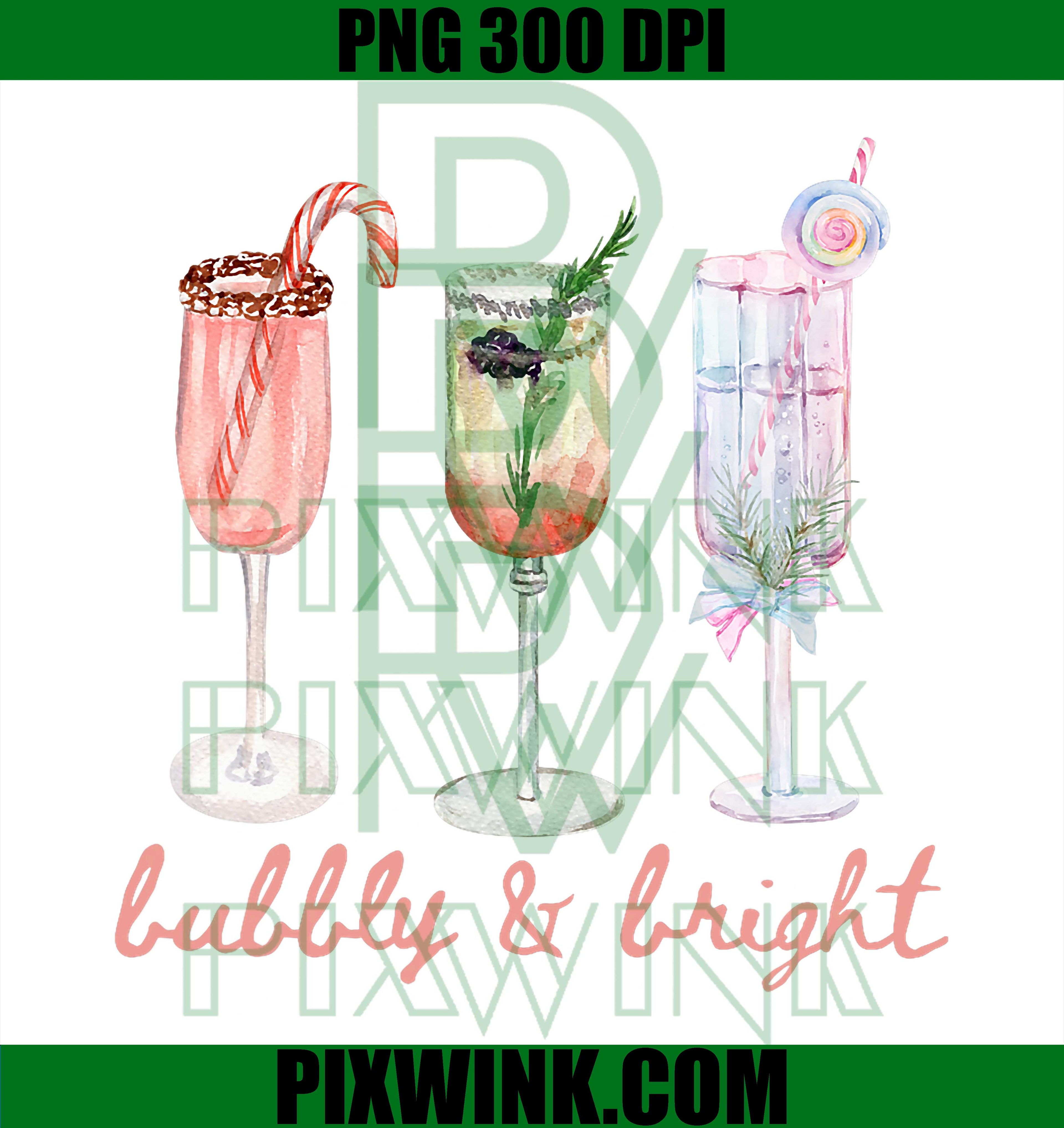 Christmas Bubbly and Bright Xmas Champagne Lover PNG