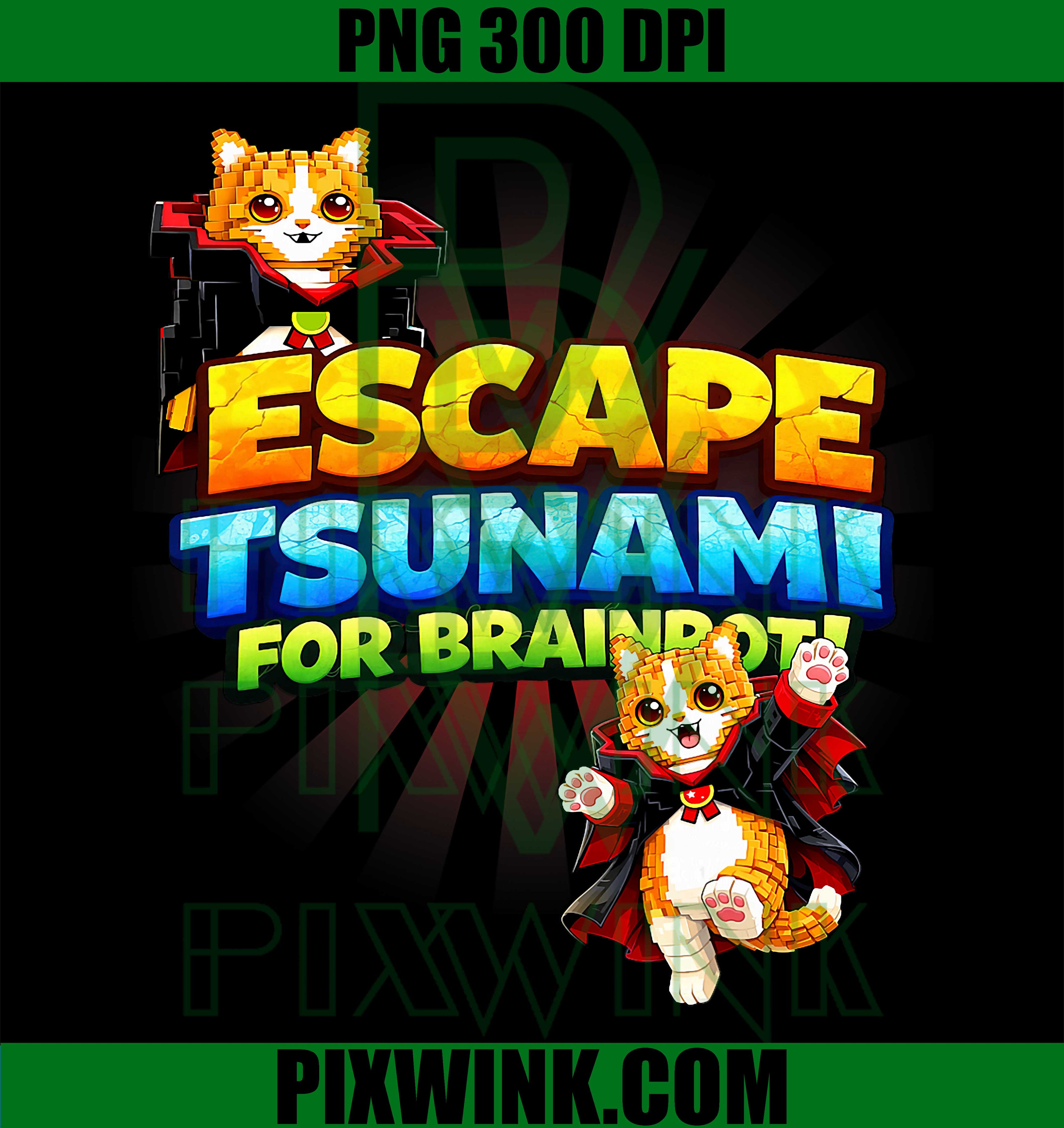Draculini Meowlini Brainrot PNG, Funny Kids Meme Character PNG