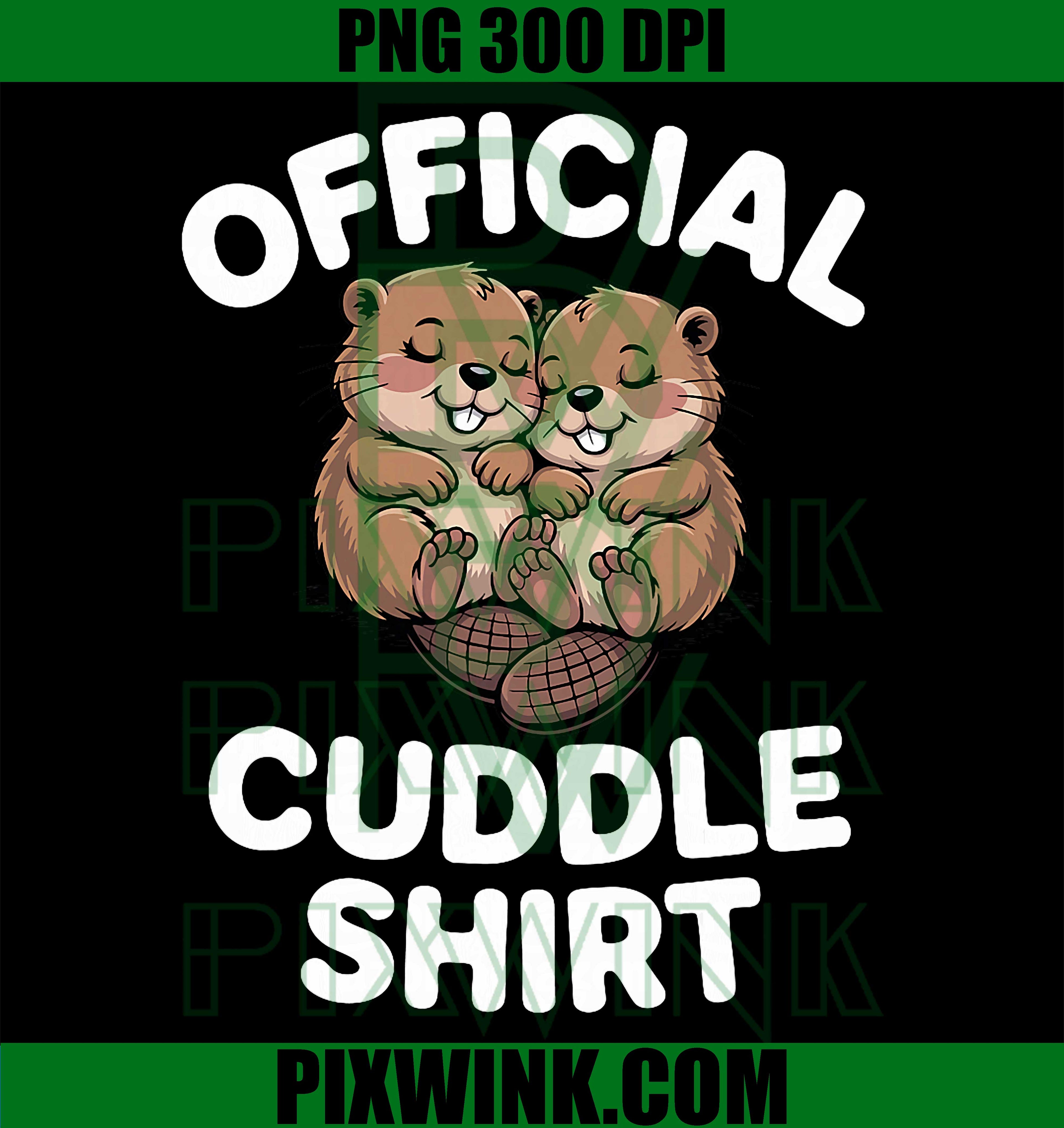 Funny Beavers Hugging, Official Cuddle PNG