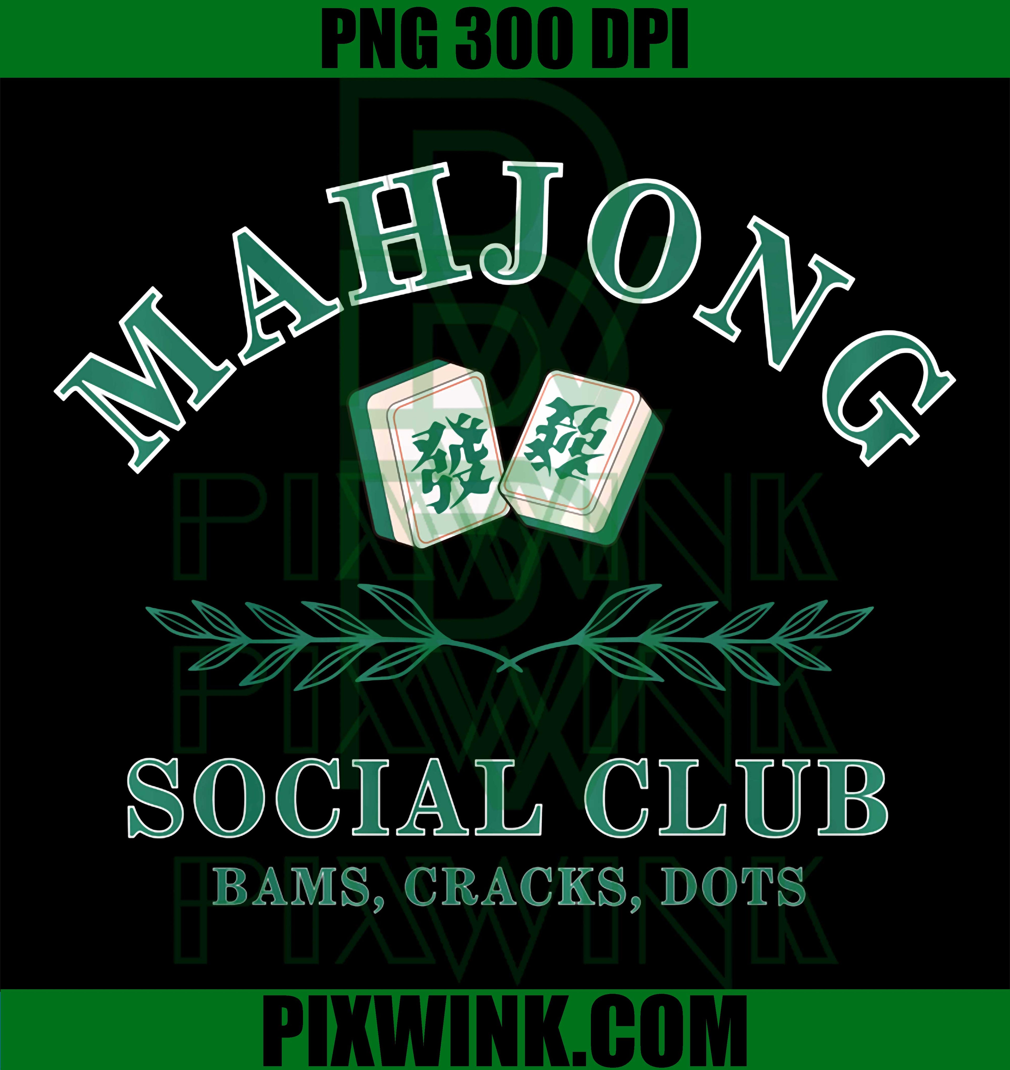 Mahjong Social Club PNG, Women Comfort Colors PNG