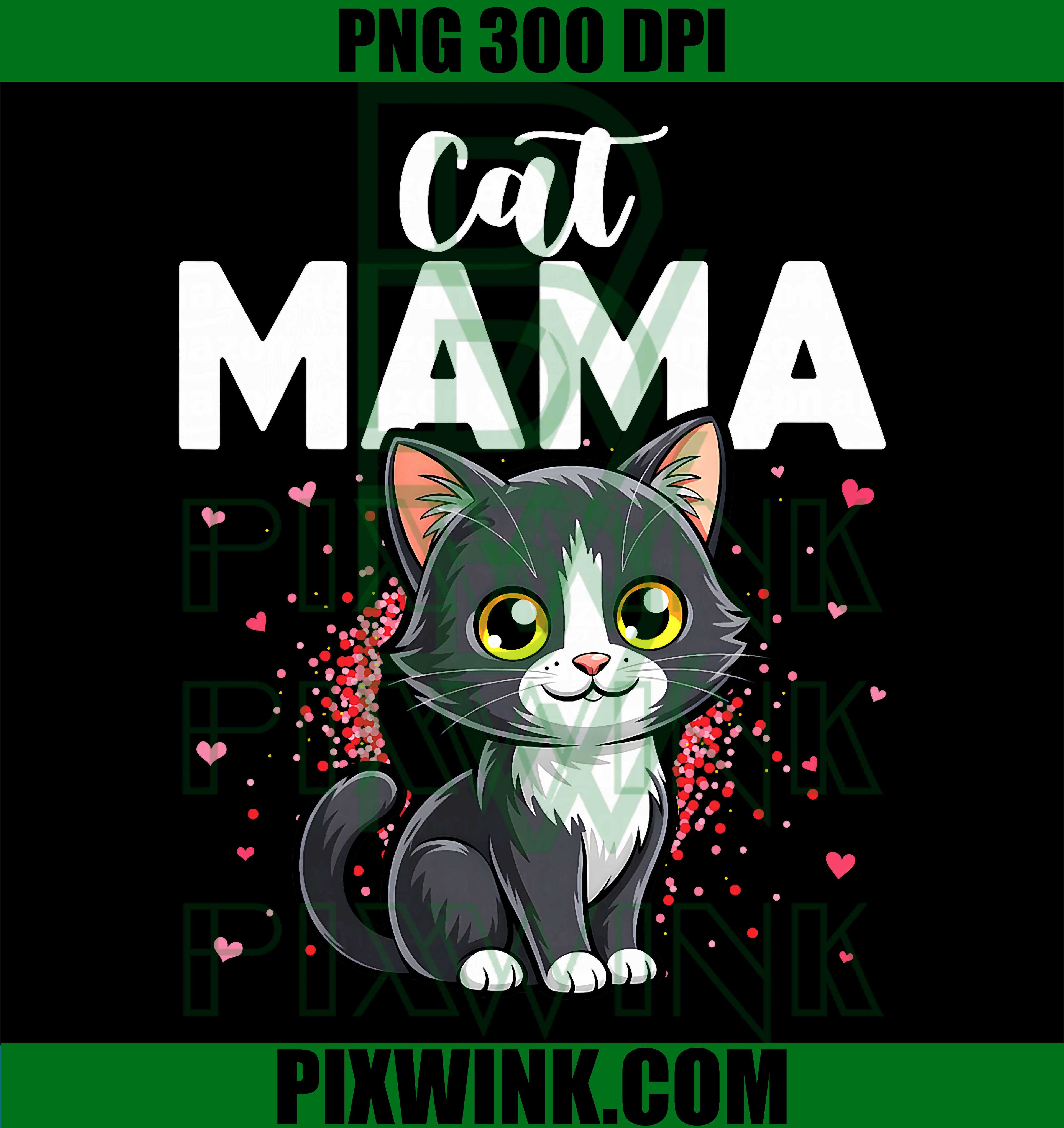 Cat Mama I Love Cat Cat Mom Great Classi Idea PNG