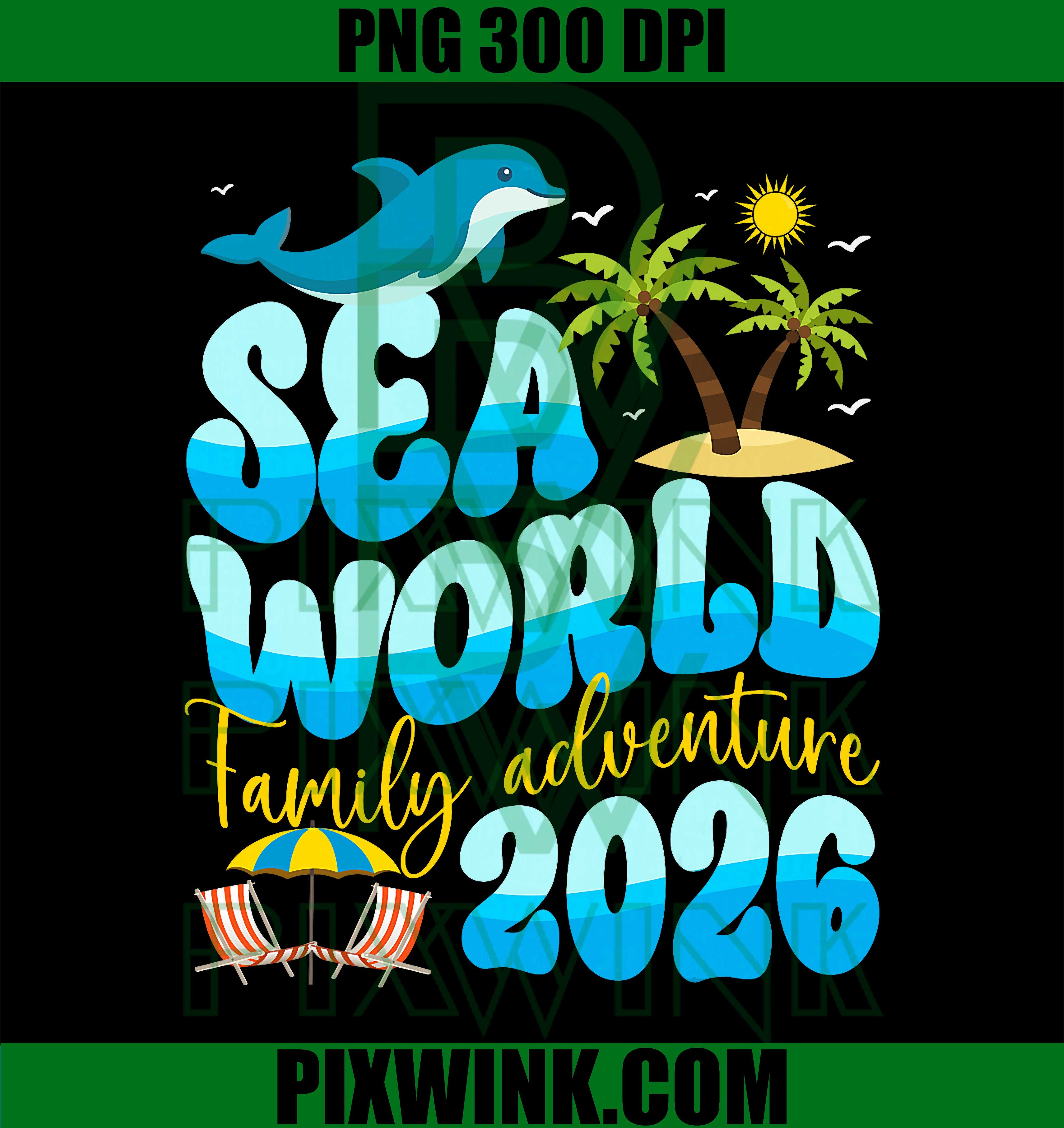 Sea World Dolphin Family Adventure Trip 2026 Spring Break PNG