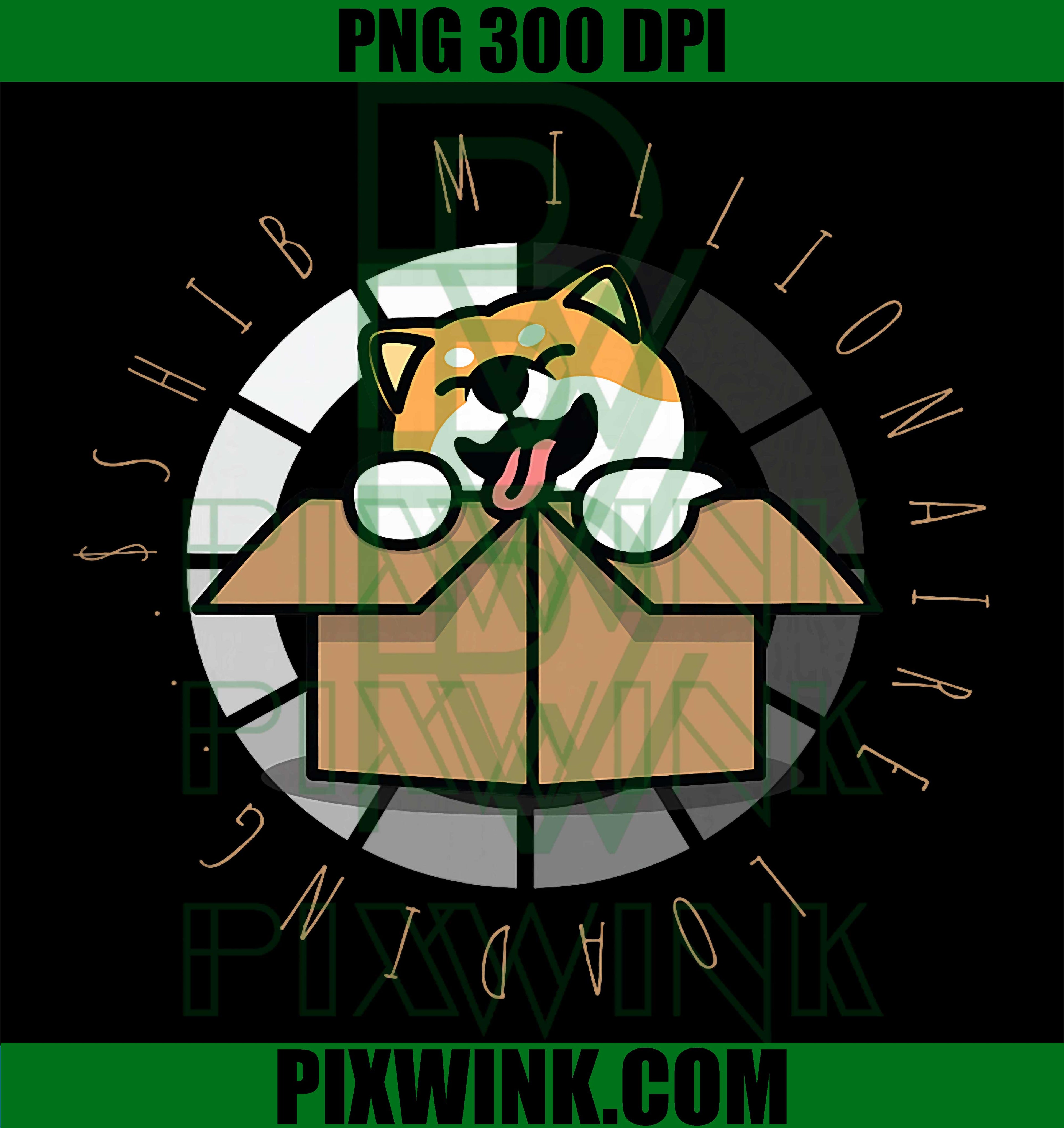 Shiba Inu Crypto Meme PNG, Shib Millionaire Loading Design PNG
