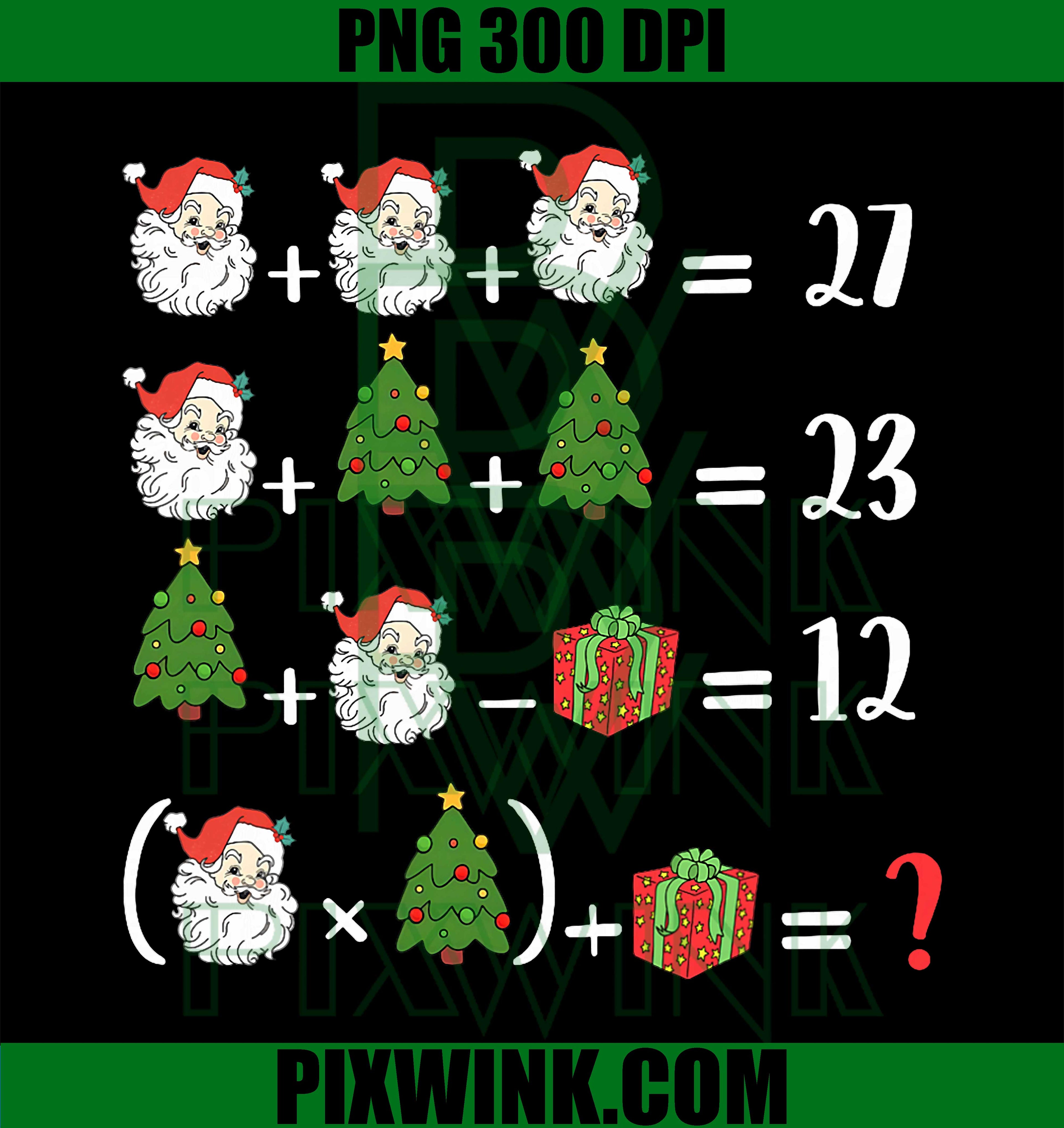 Funny 67 Six Seven Santa Tree Math Teacher Christmas Xmas PNG