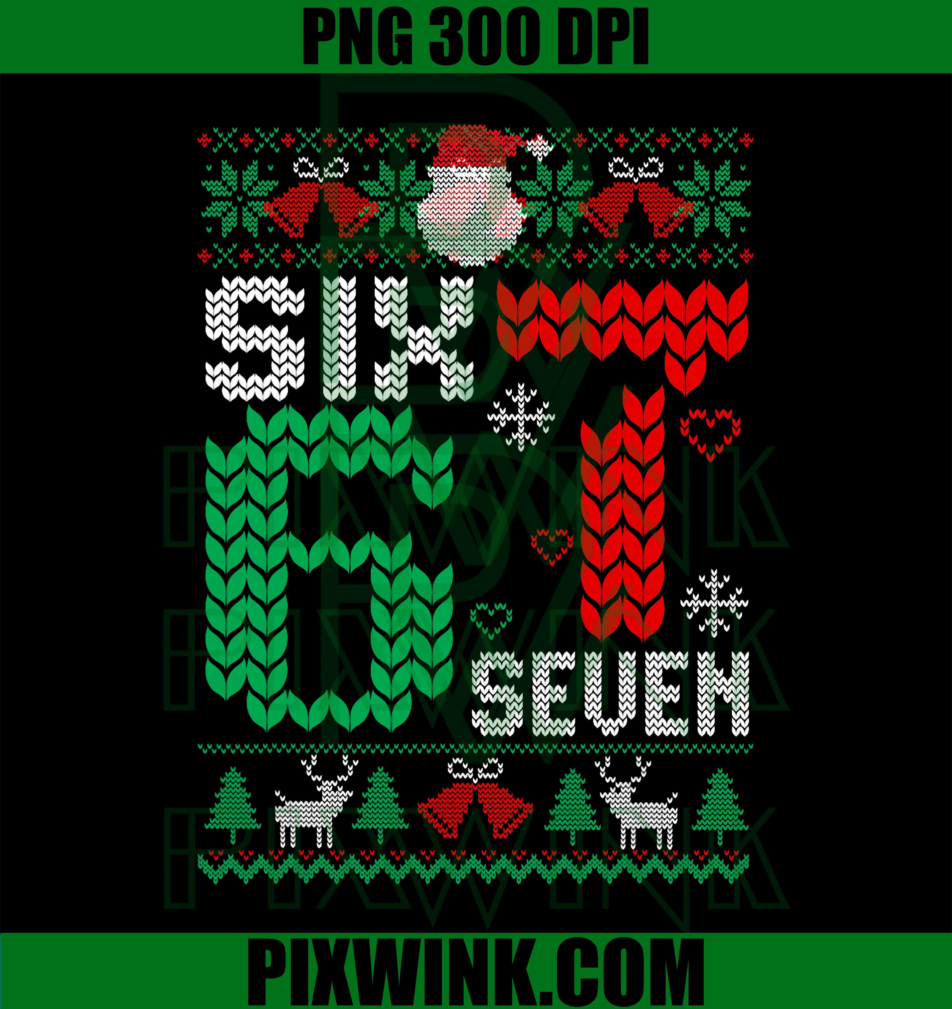 Funny 67 Six Seven Squad Meme Christmas Ugly PNG