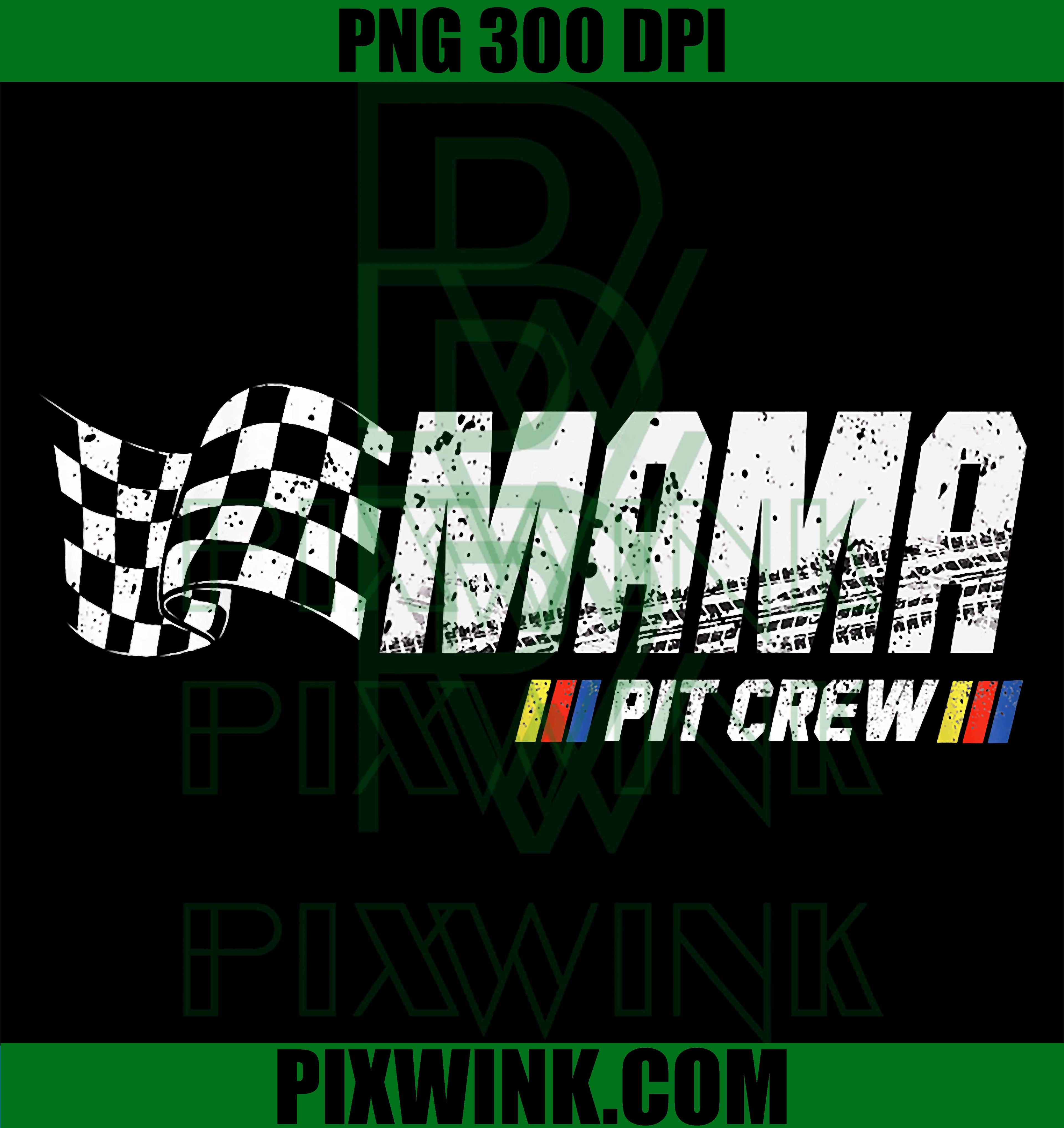 Mama Pit Crew PNG, Family Race Car Racing PNG