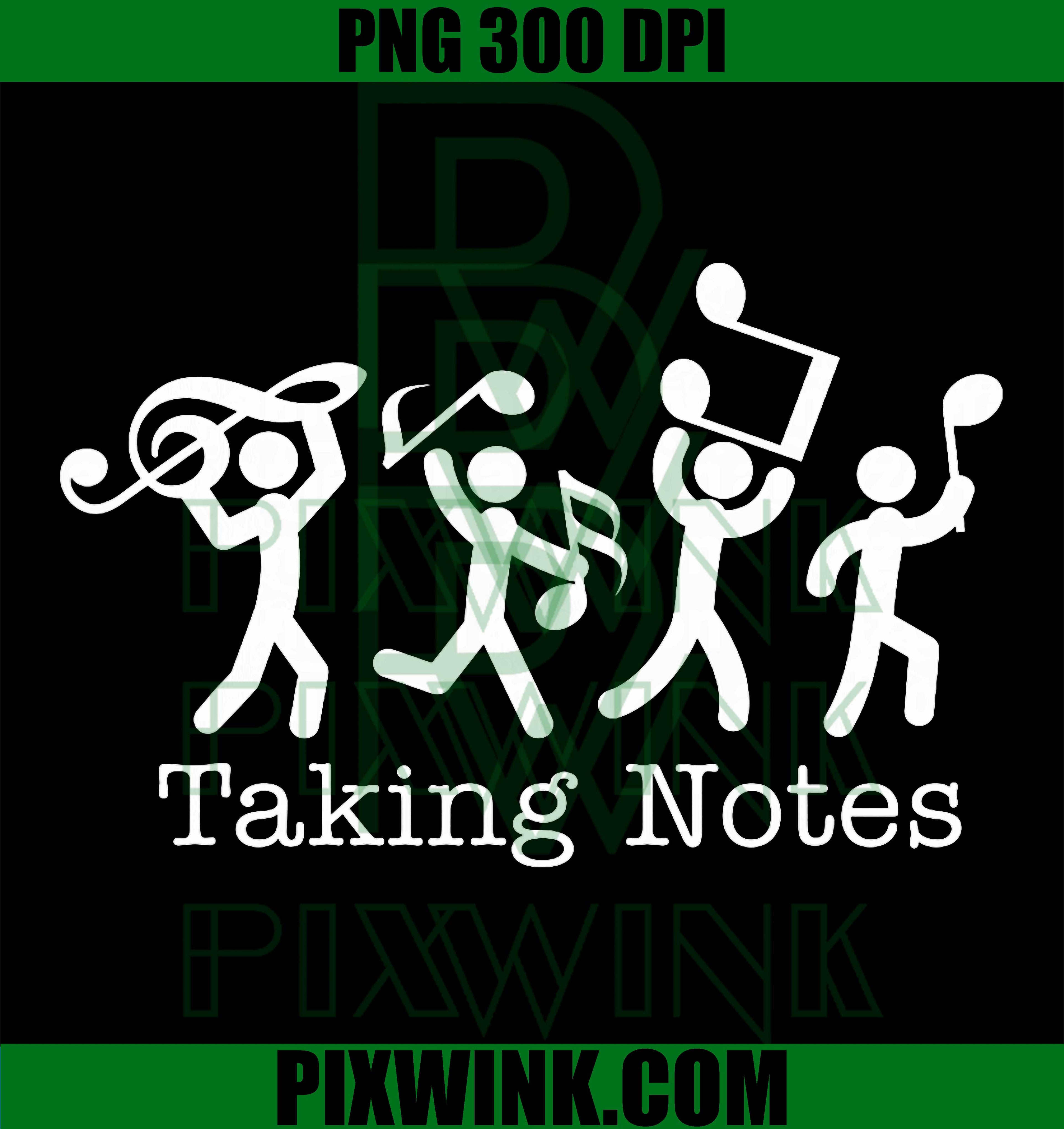 Taking Notes PNG, Funny Music Pun Graphic Design PNG