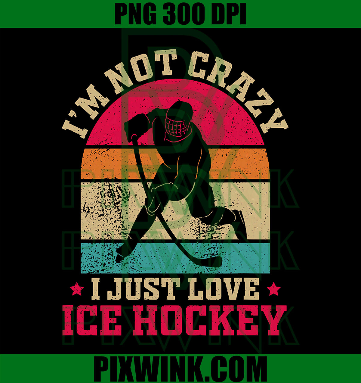Ice Hockey Crazy Love, Sports Hobby Team Player Graphic PNG Illustration