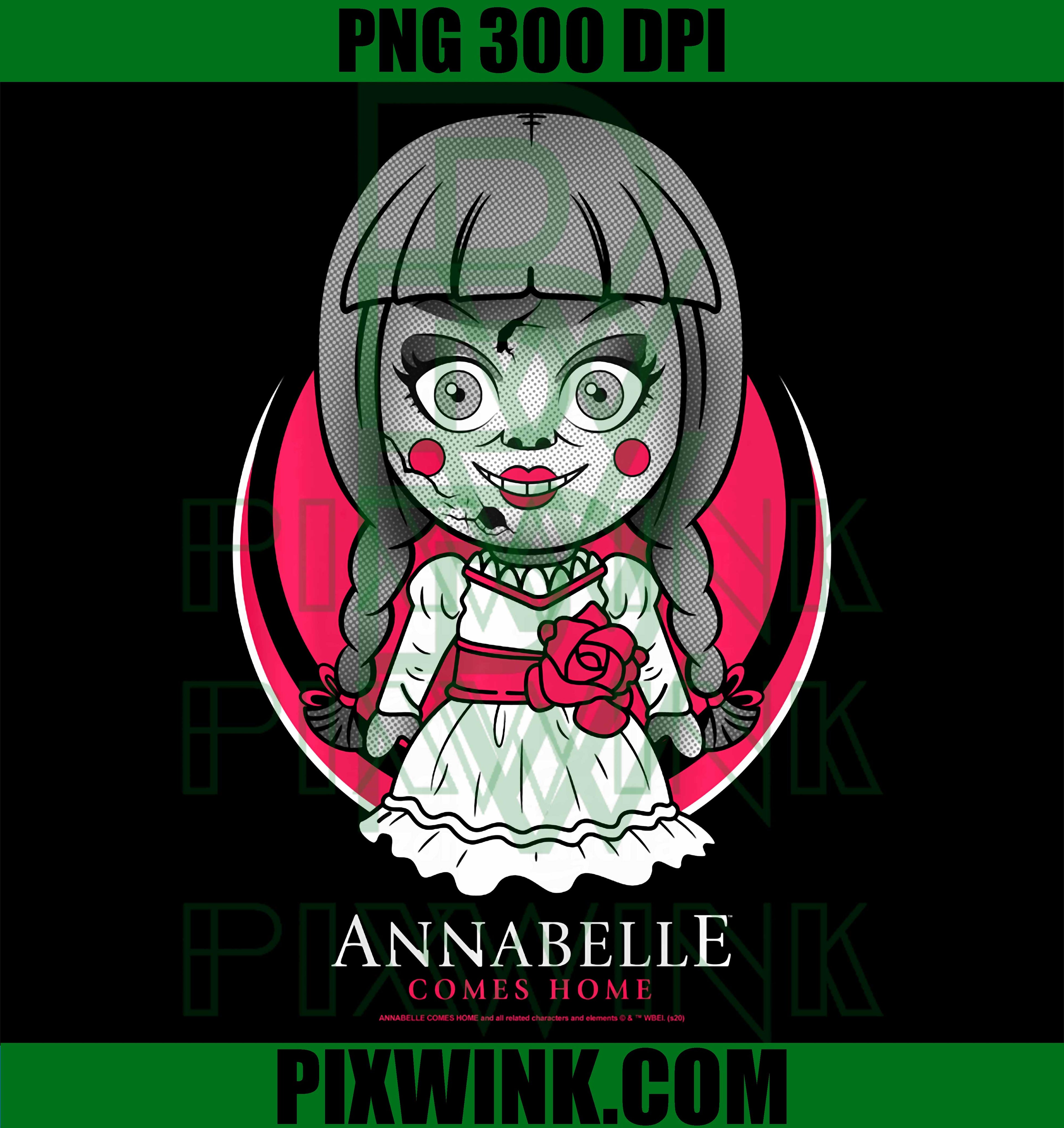 Annabelle Chibi PNG, Horror Doll Annabelle Comes Home PNG