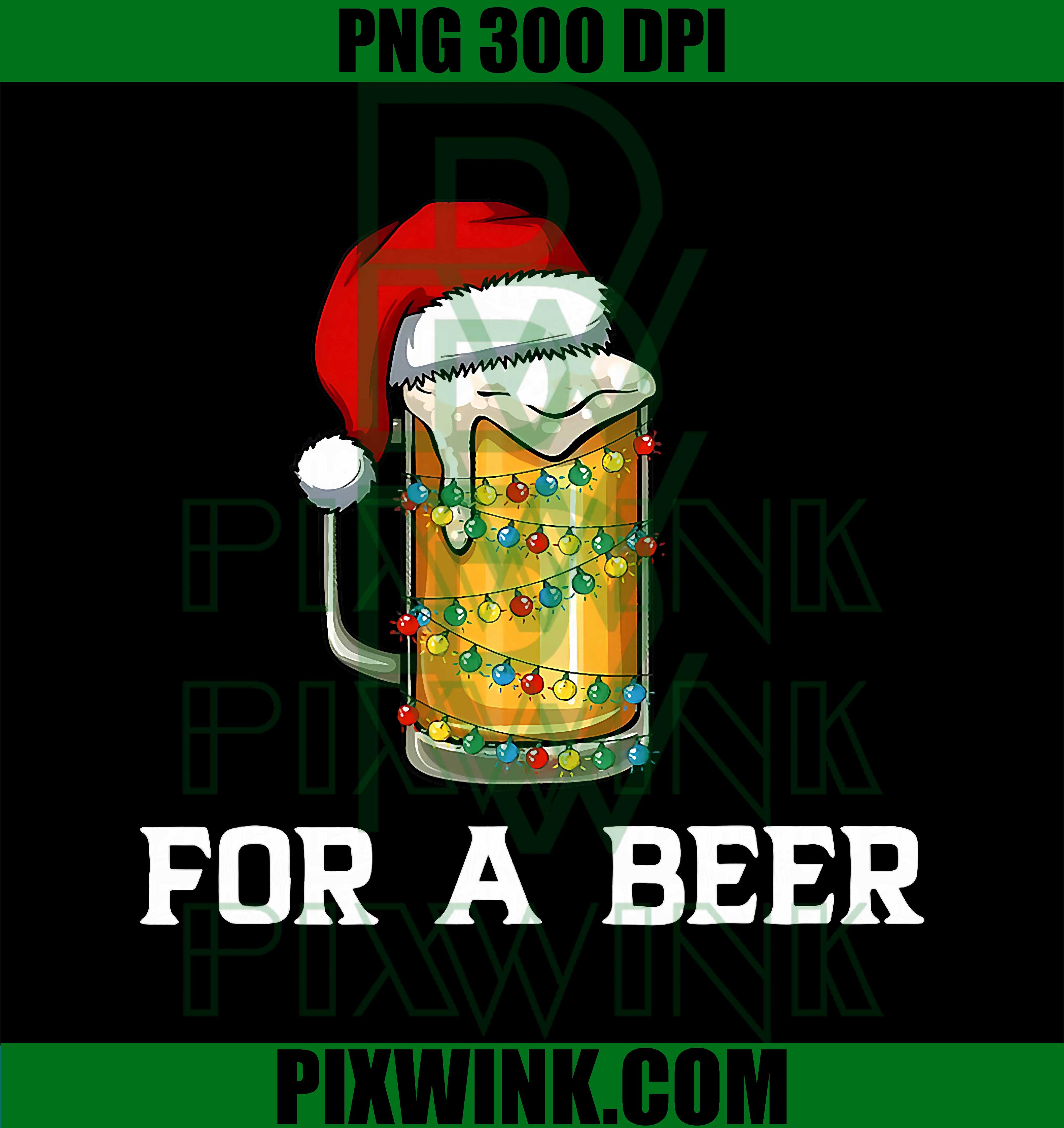 It's The Most Wonderful Time for A Beer Couples Christmas PNG