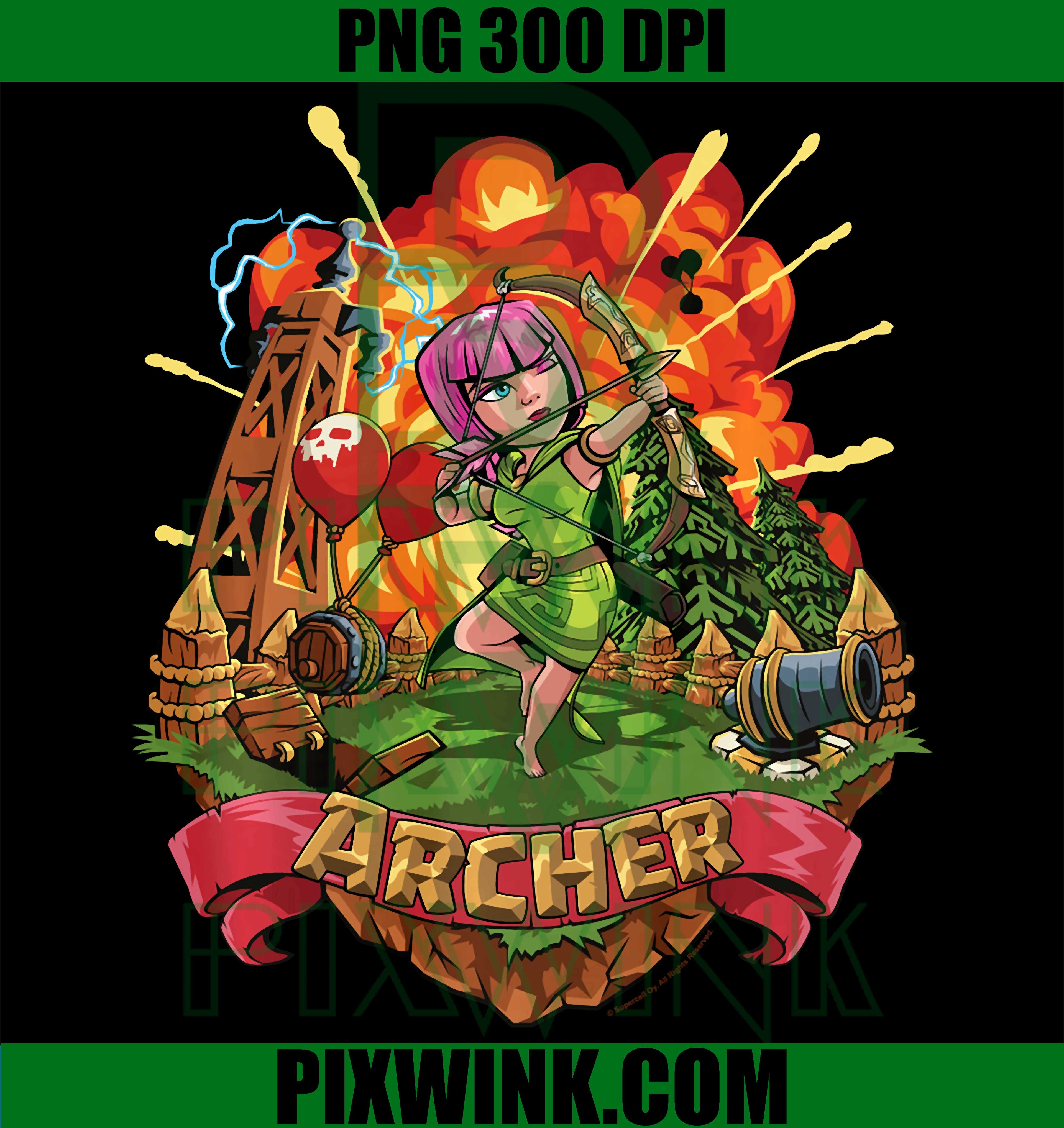 Clash of Clans Archer PNG, Epic Explosion Game Logo PNG