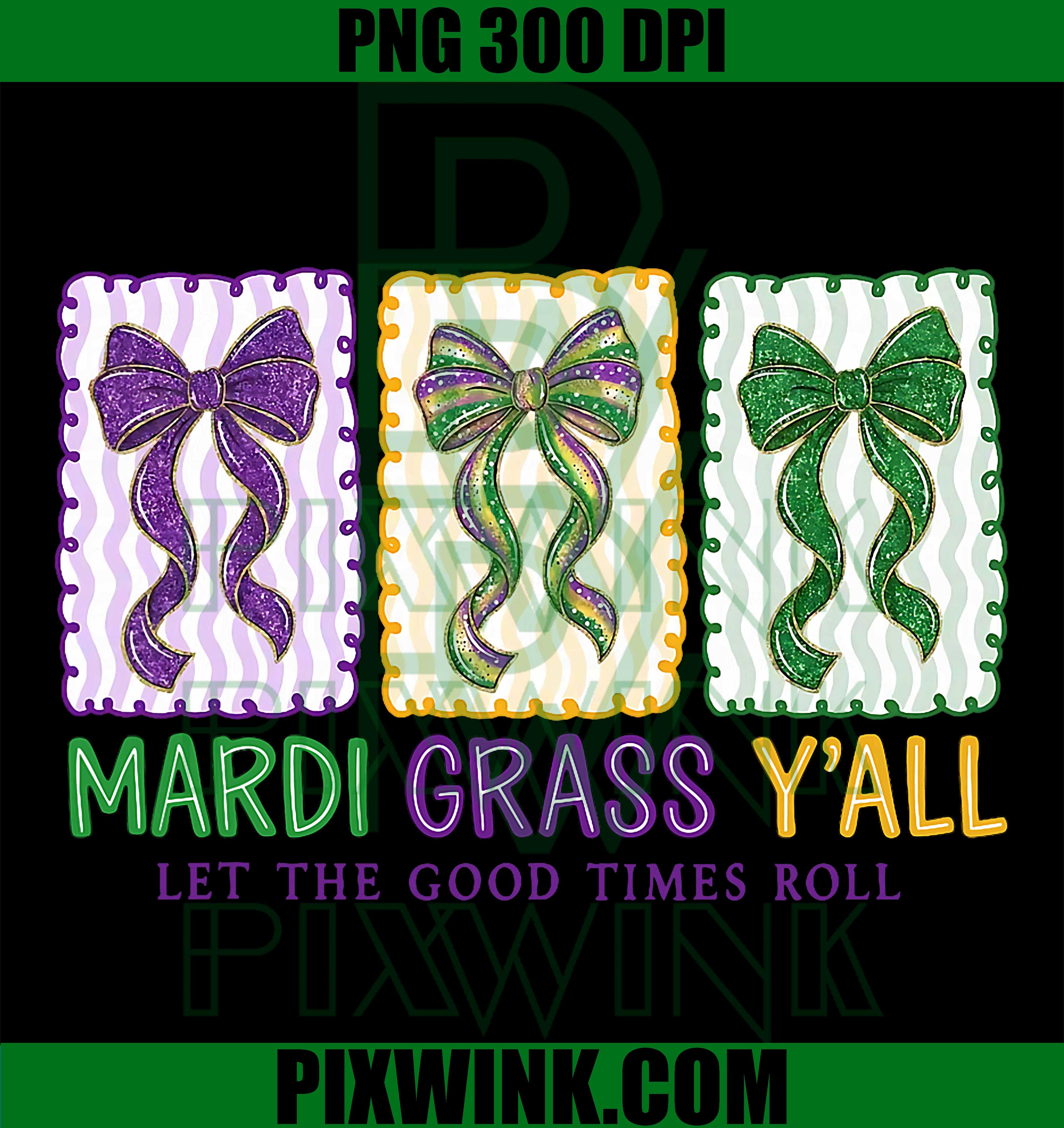 Coquette Mardi Gras Let The Good Times Roll Women Girls Kids T-Shirt