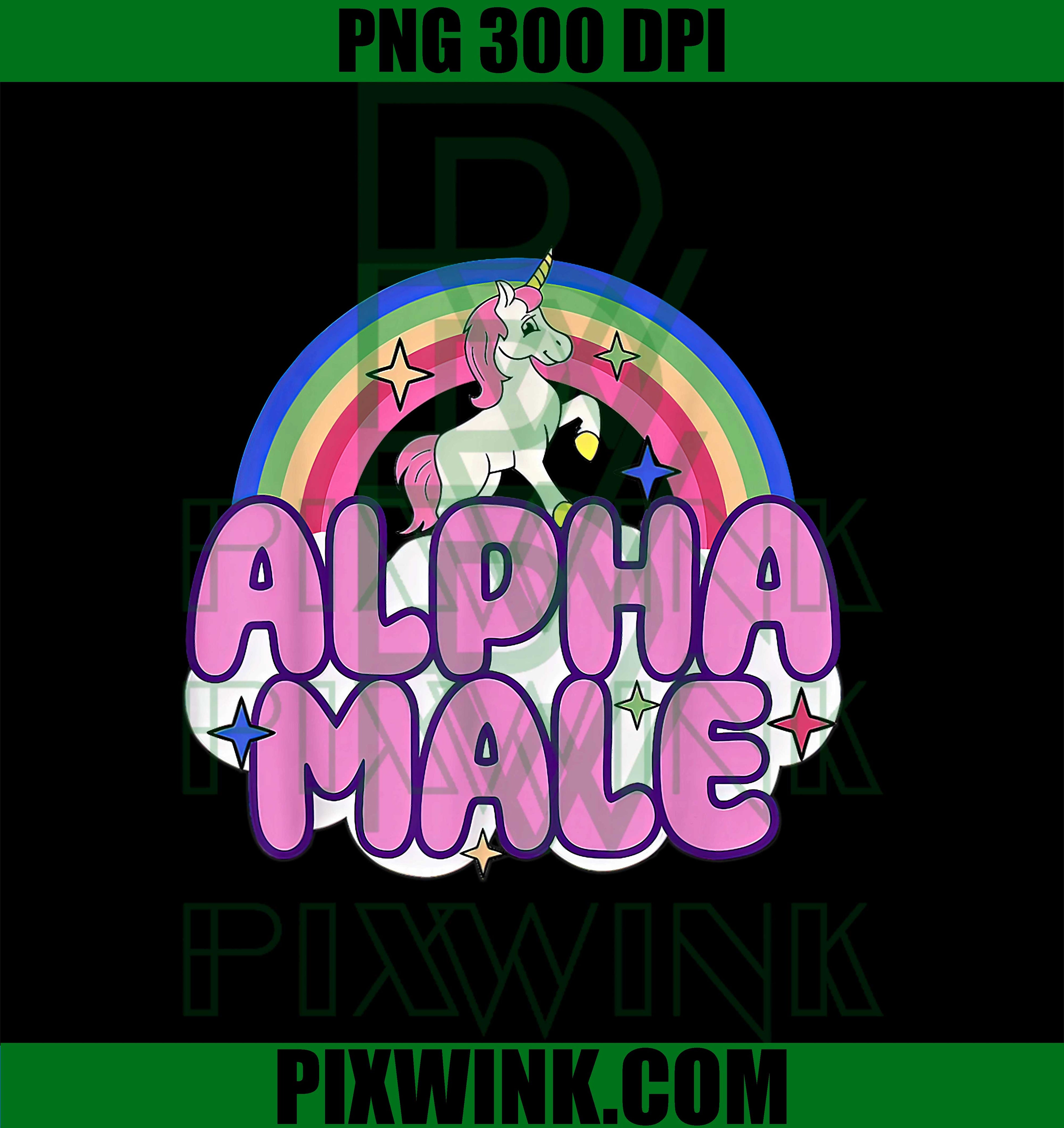 Alpha Male Unicorn PNG, Funny Cute Rainbow Unicorn PNG