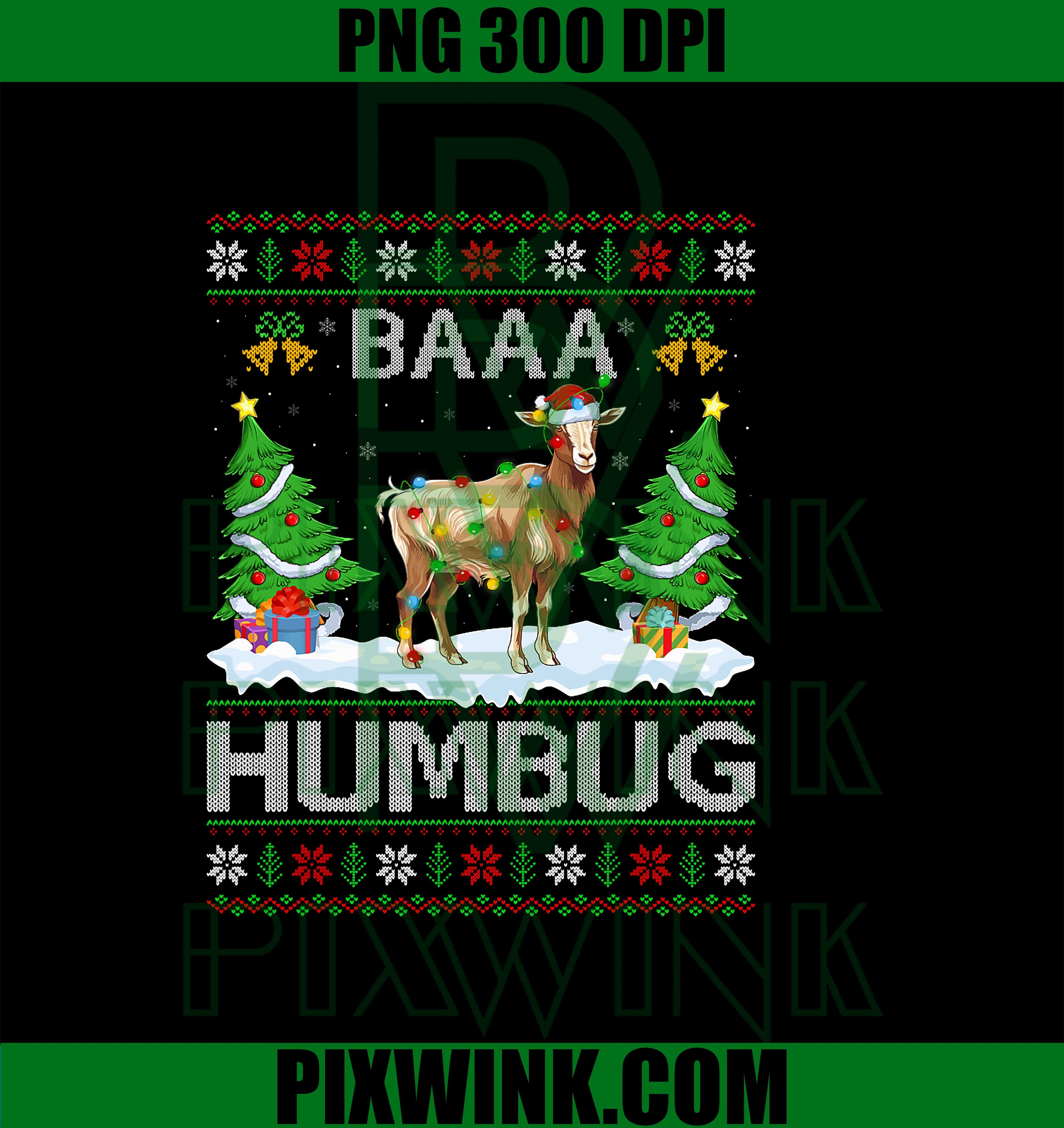 Baaa Ugly Goat Christmas PNG, Funny Christmas Goat PNG, Farmer Lover PNG