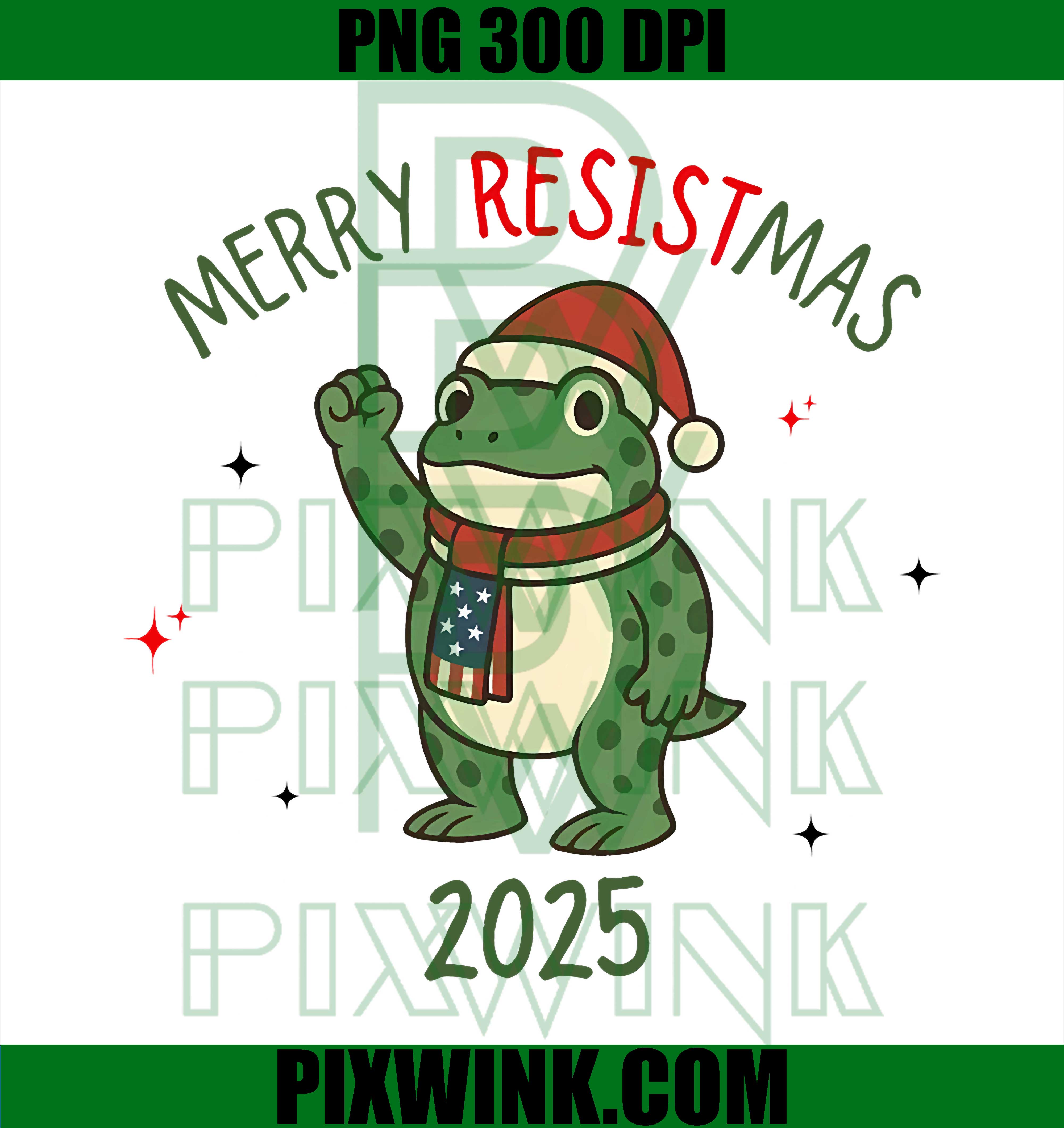 Merry Resistmas PNG, 2025 Frog Meme PNG – pixwink.com