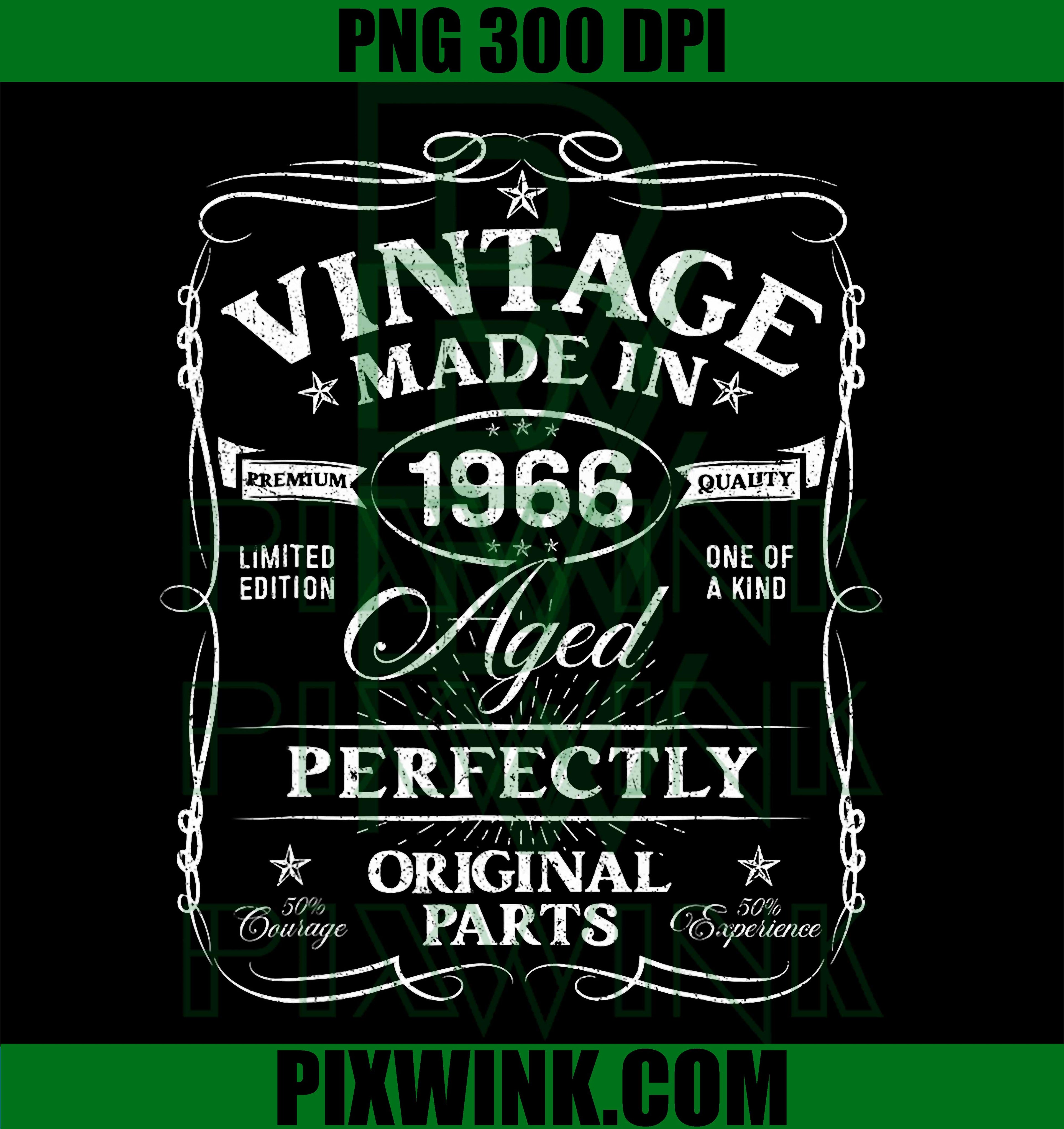 Vintage 60th Birthday PNG, Funny 1966 Birthday PNG, 60 Years Old PNG