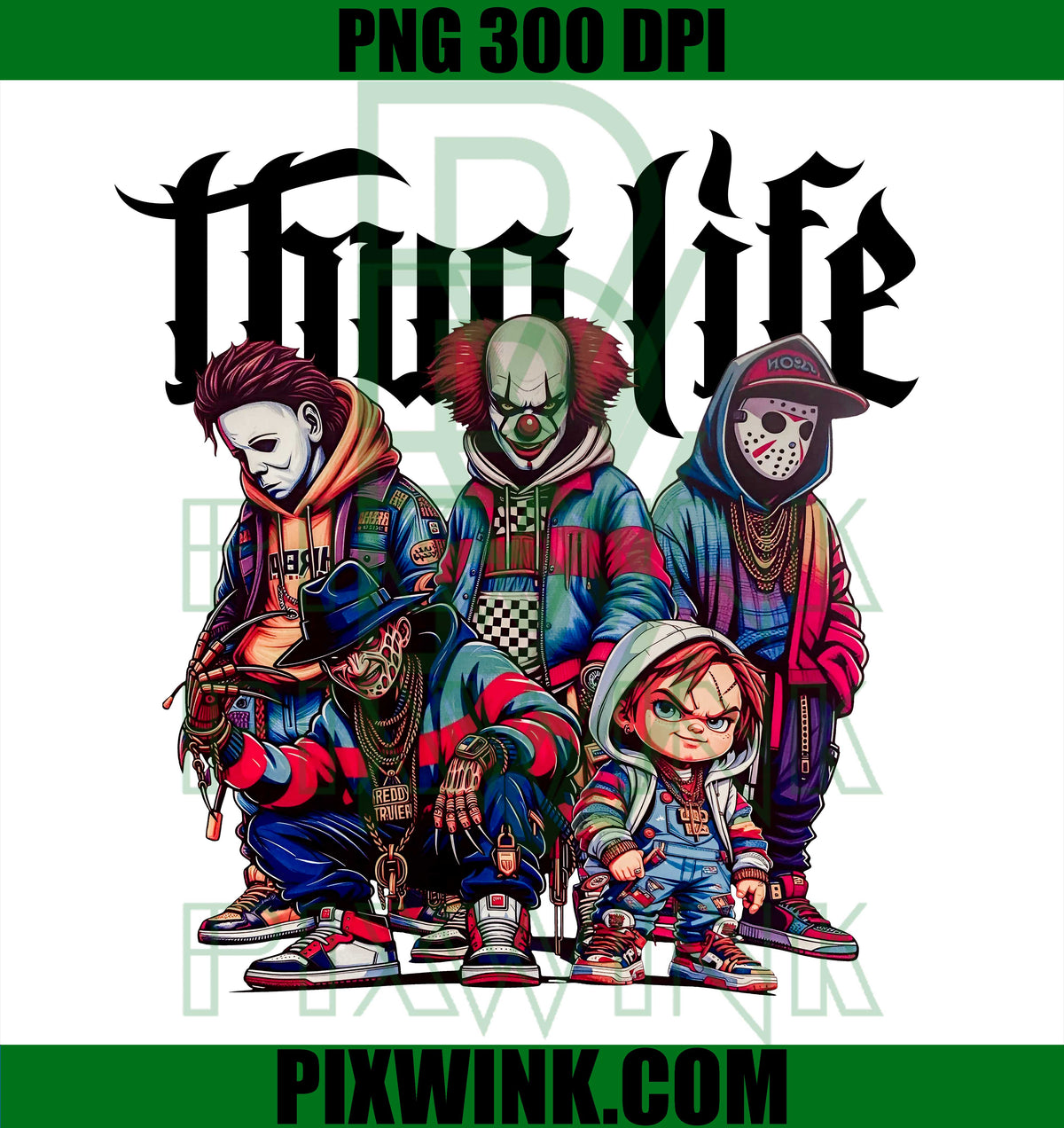 Gangster Killer PNG, Urban Trap PNG, Hiphop Horror Thug Life Art PNG