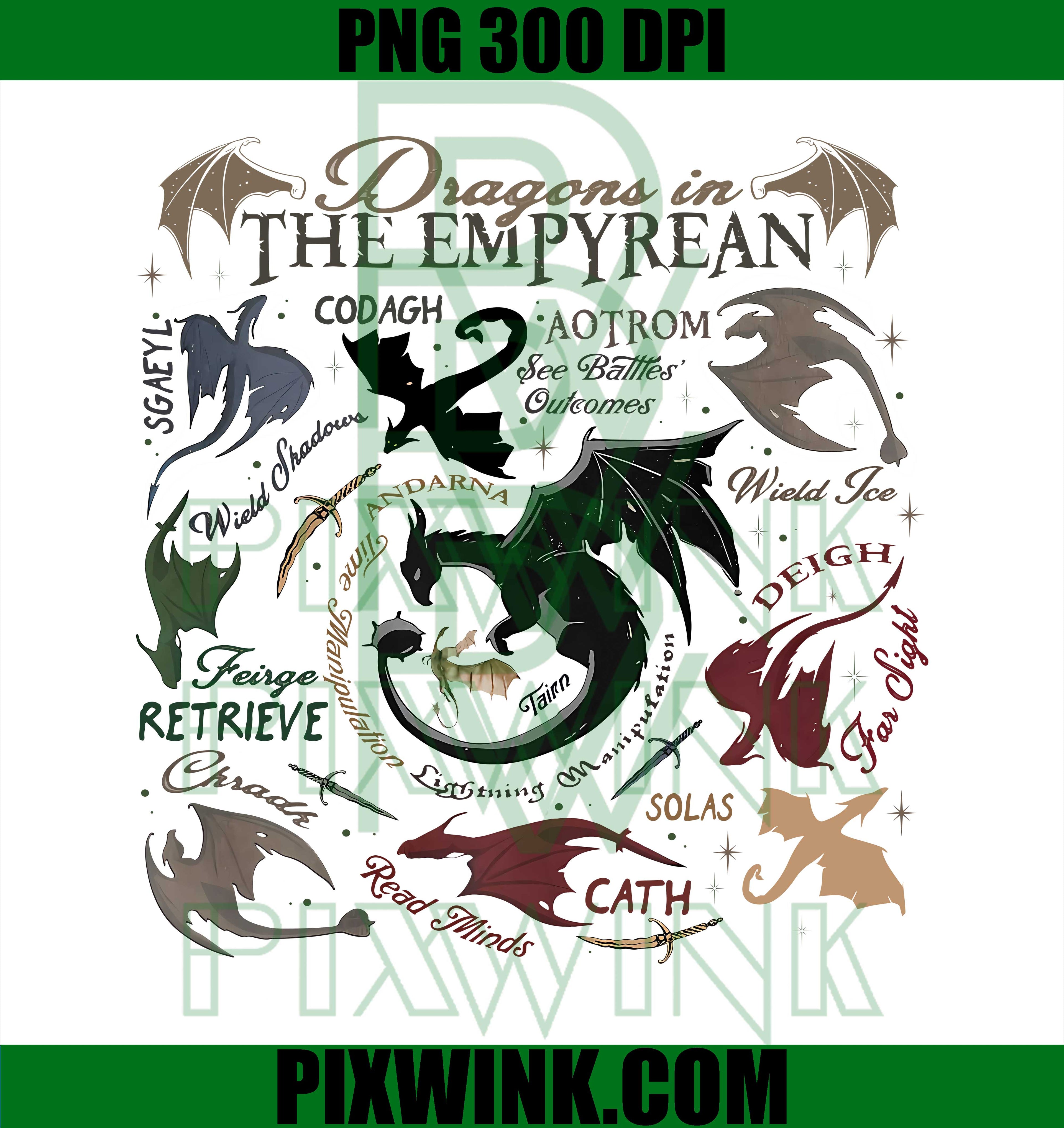 Fourth Wing Dragon PNG, The Empyrean PNG, Fourth Wing PNG, Dragon PNG