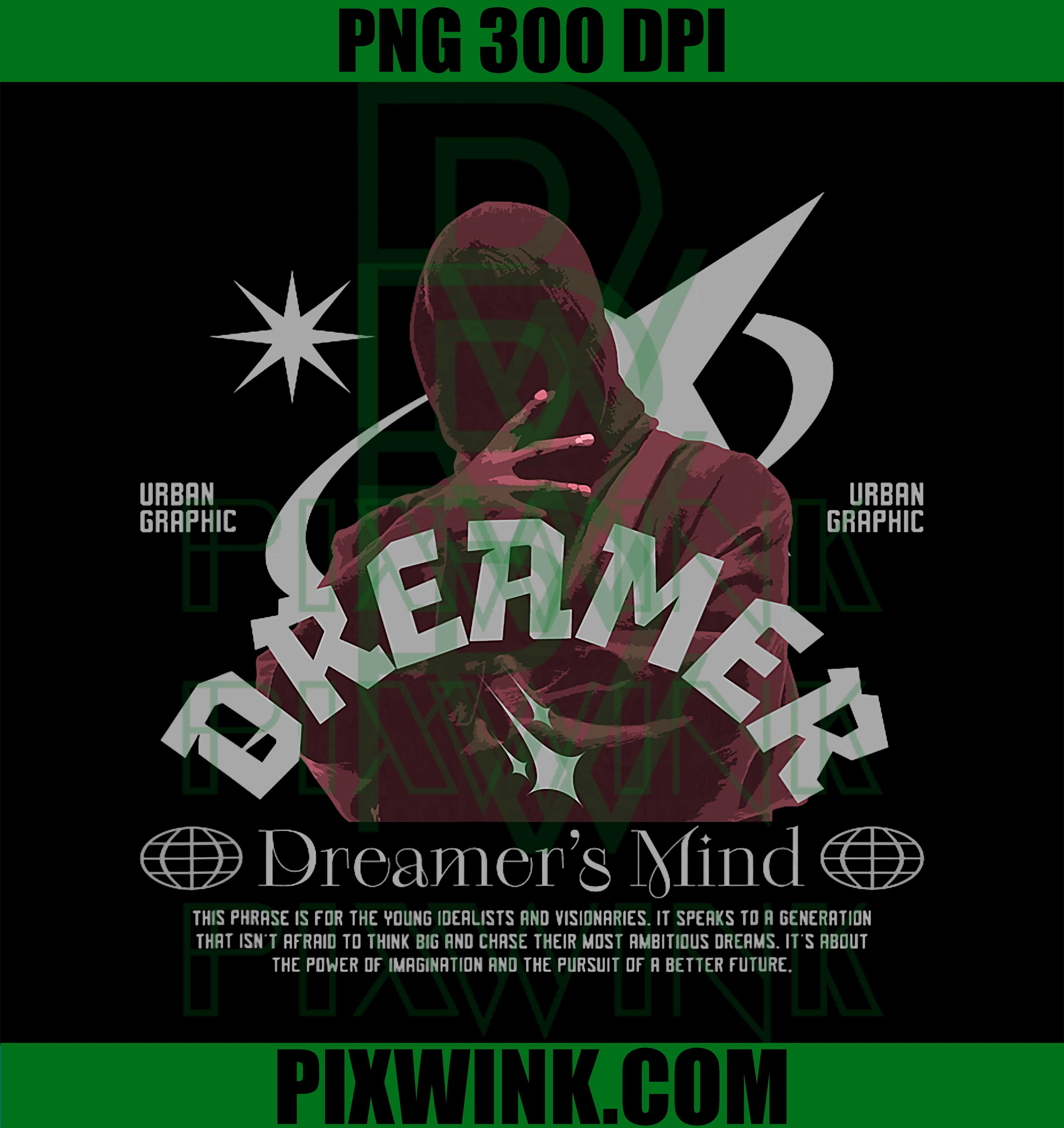 Dreamer Y2K Streetwear PNG, Retro Aesthetic Typography PNG