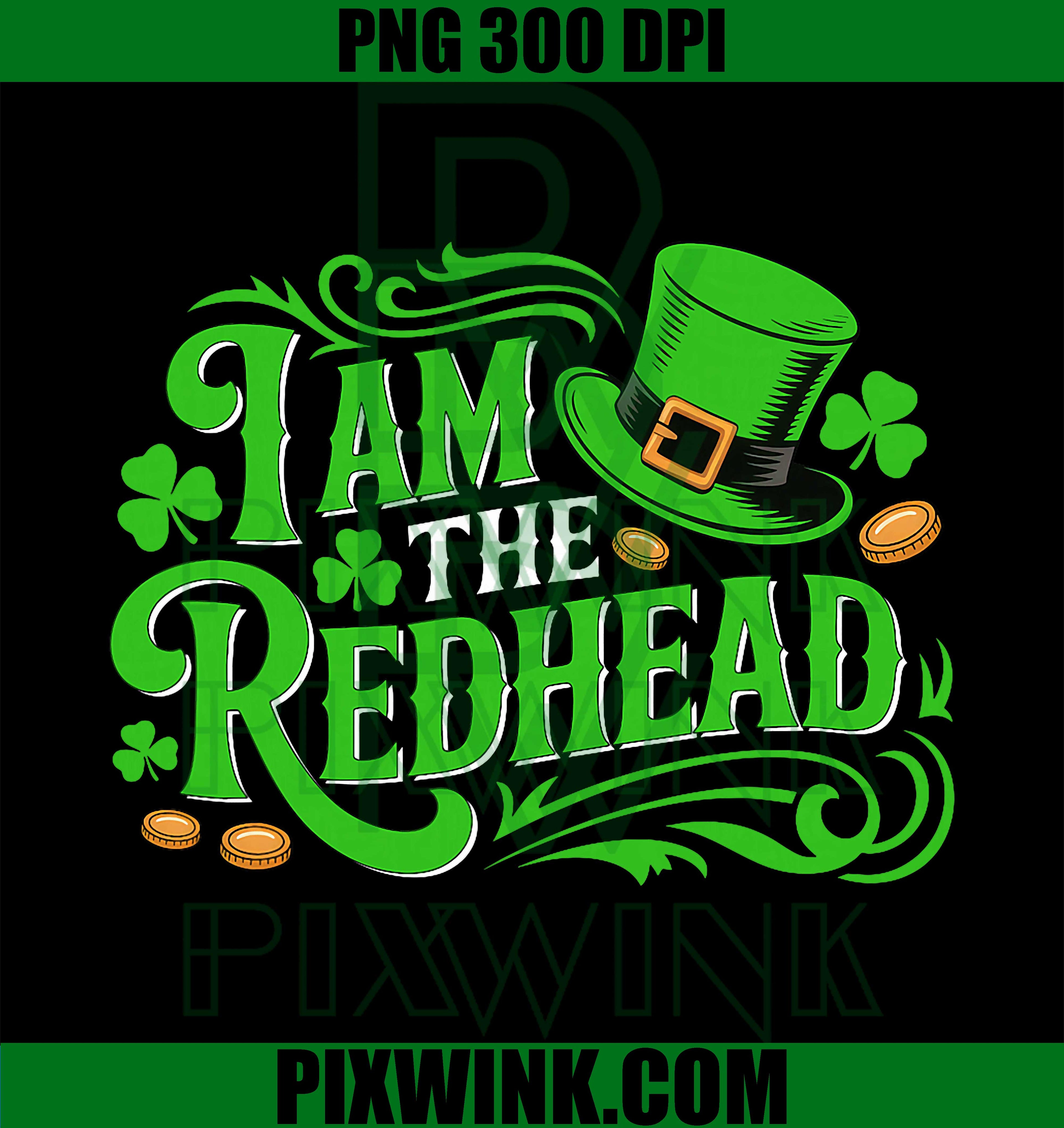 Funny St Patrick’s Day PNG, Dibs on The Redhead Design PNG