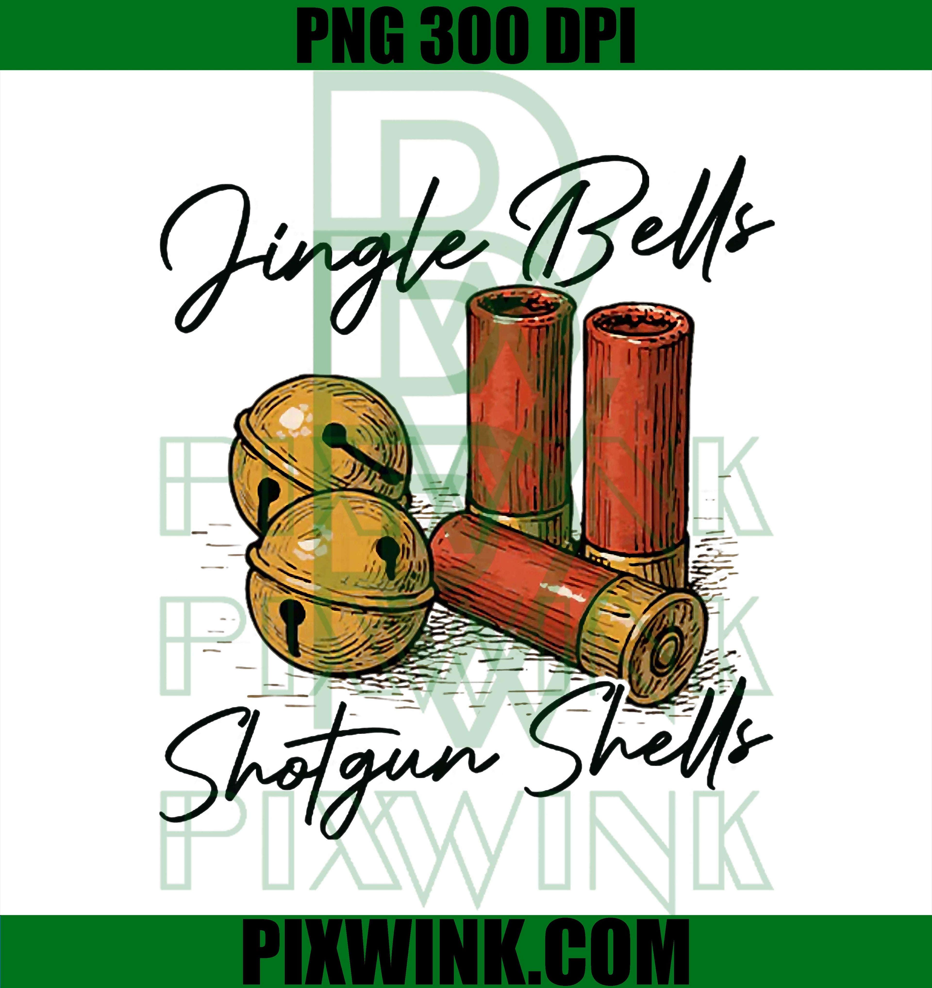 Jingle Bells Shotgun Shells, Funny Hunting Christmas PNG