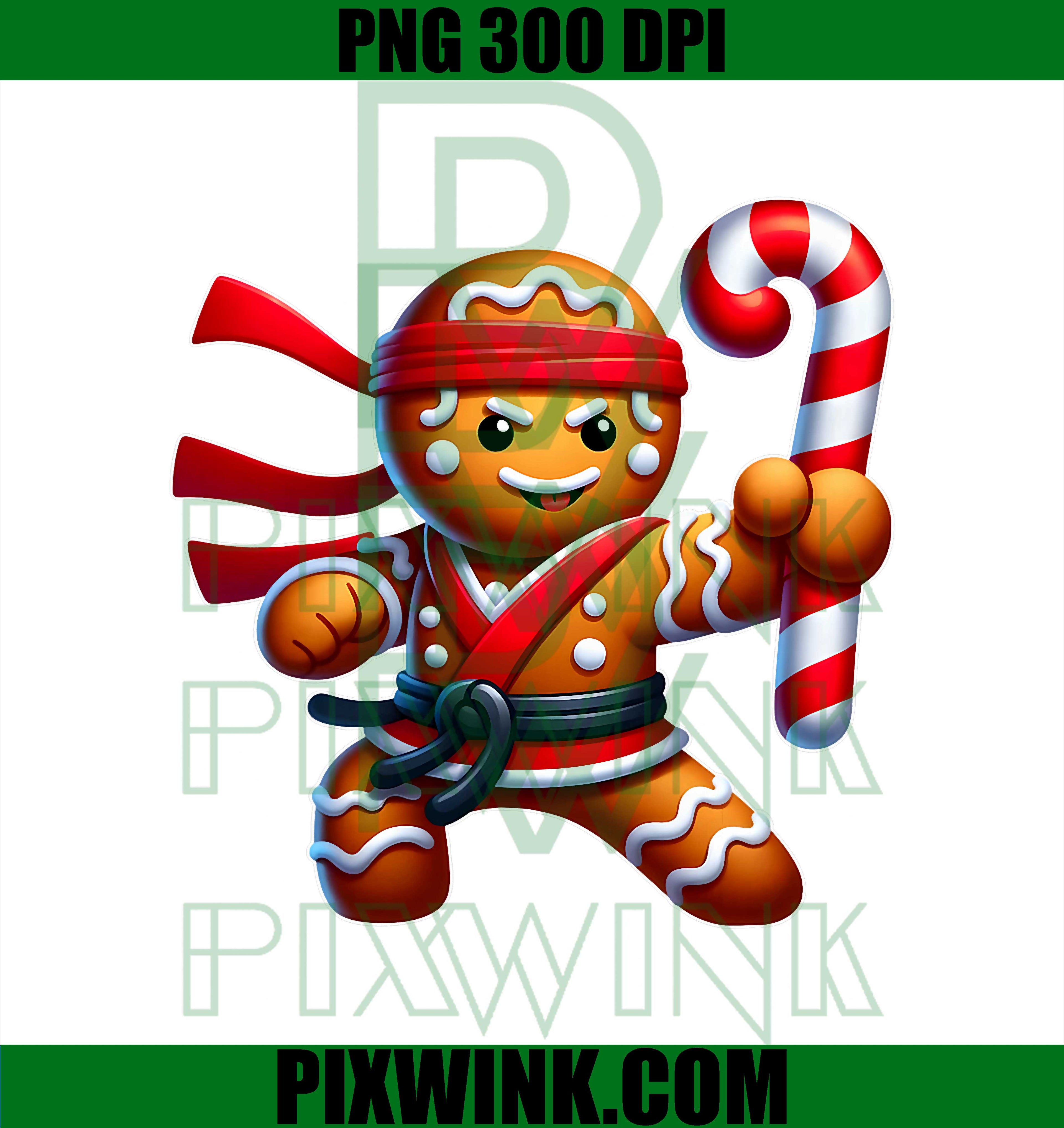 Funny Christmas Ninja Gingerbread Ninjabread PNG