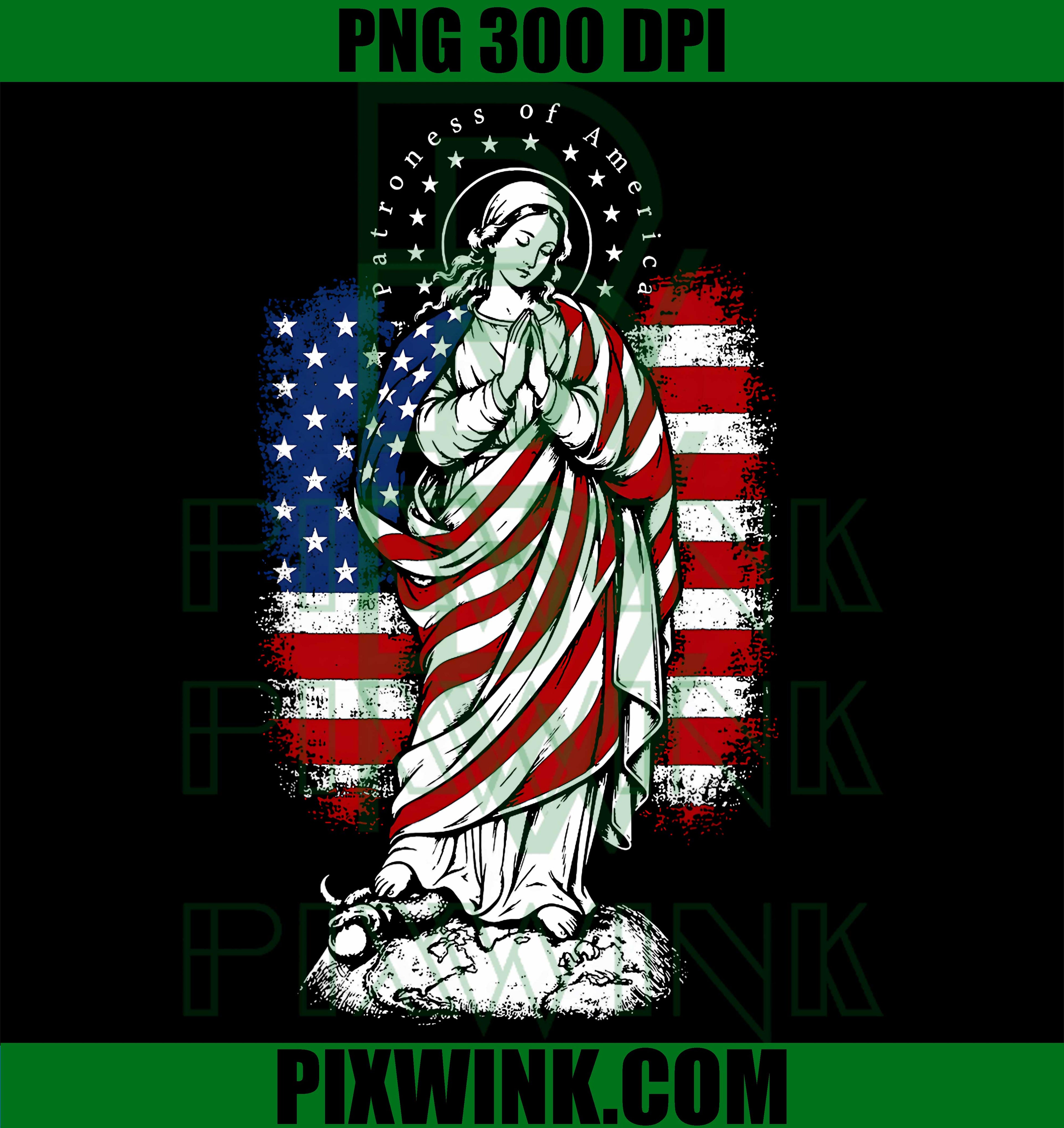 Patroness Of The USA Blessed Virgin Mary Catholic Art PNG, Religion PNG