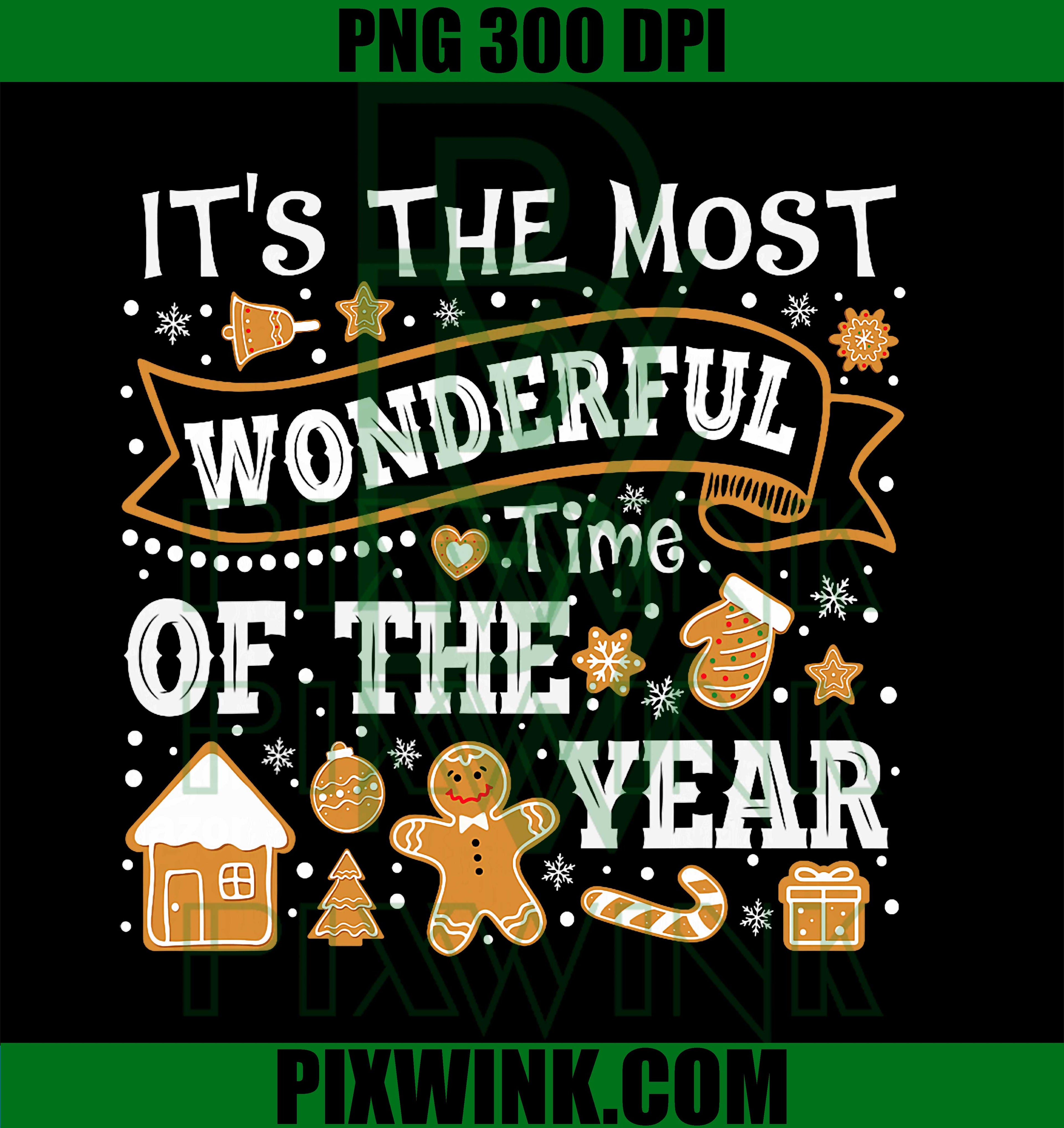 It's The Most Wonderful Time of Year, Christmas Gingerbread PNG
