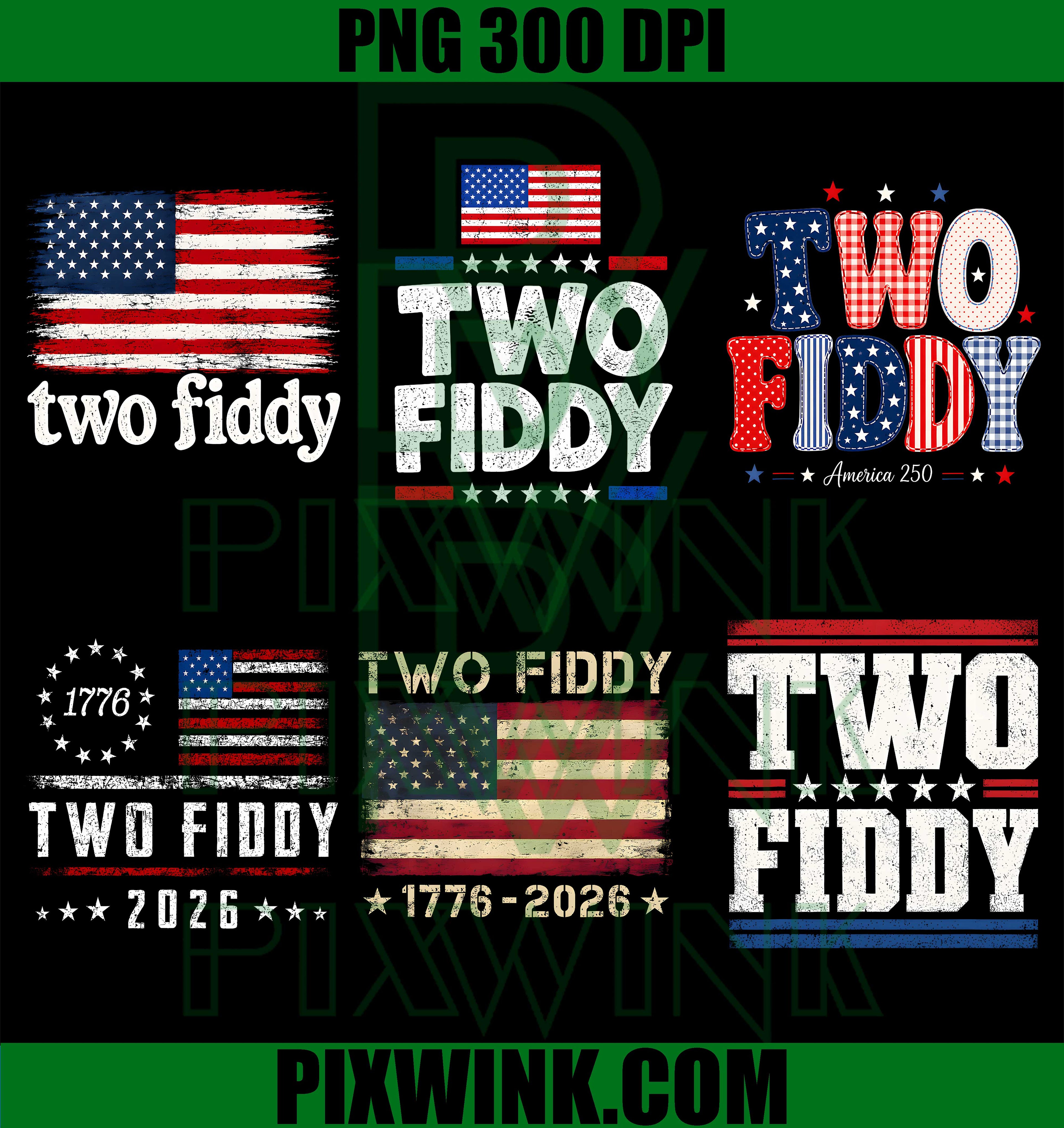Two Fiddy PNG, America 250th Anniversary PNG, 1776 2026 US Flag PNG