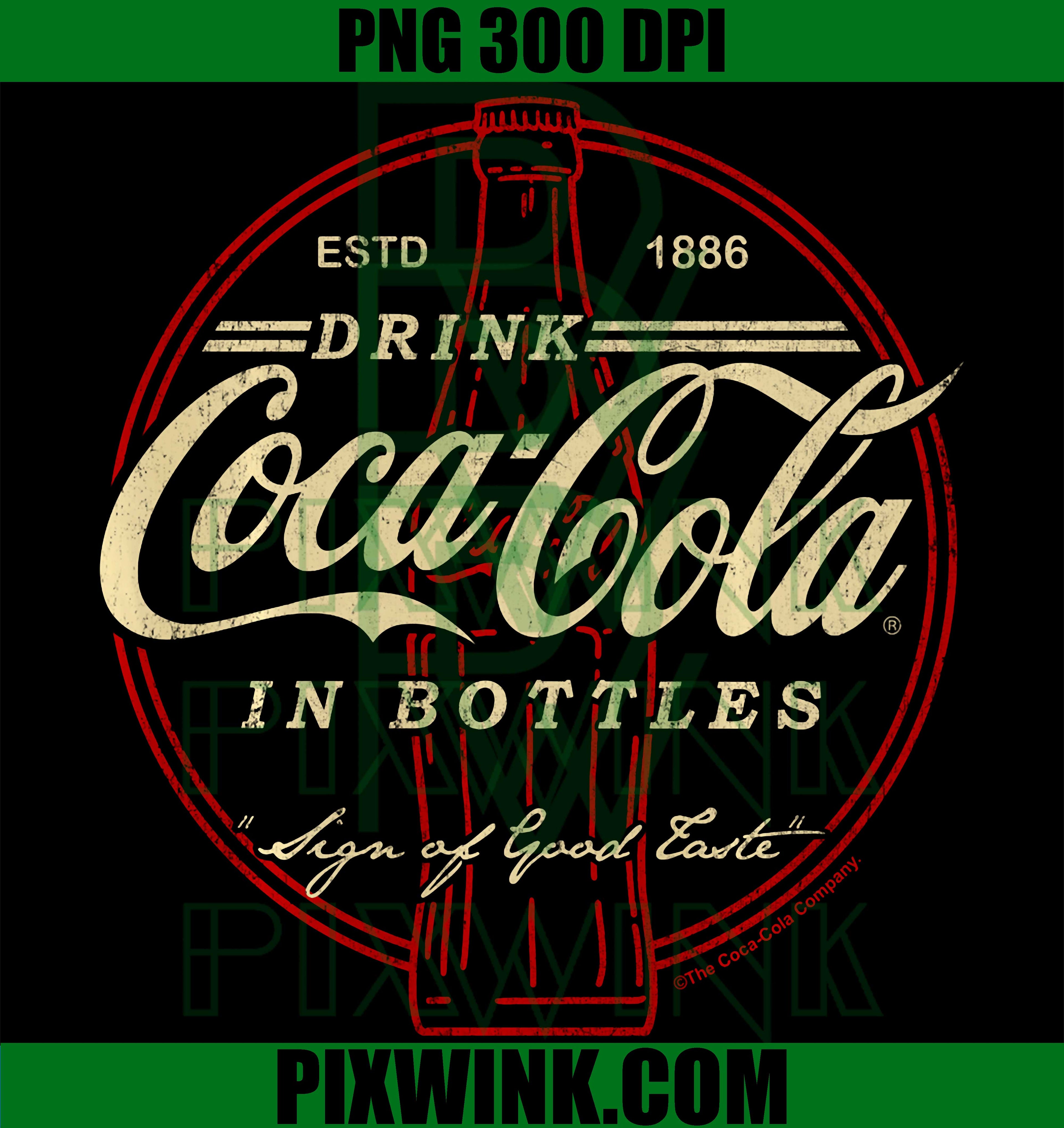 Coca Cola Bottle Vintage PNG, Retro Drink Logo PNG