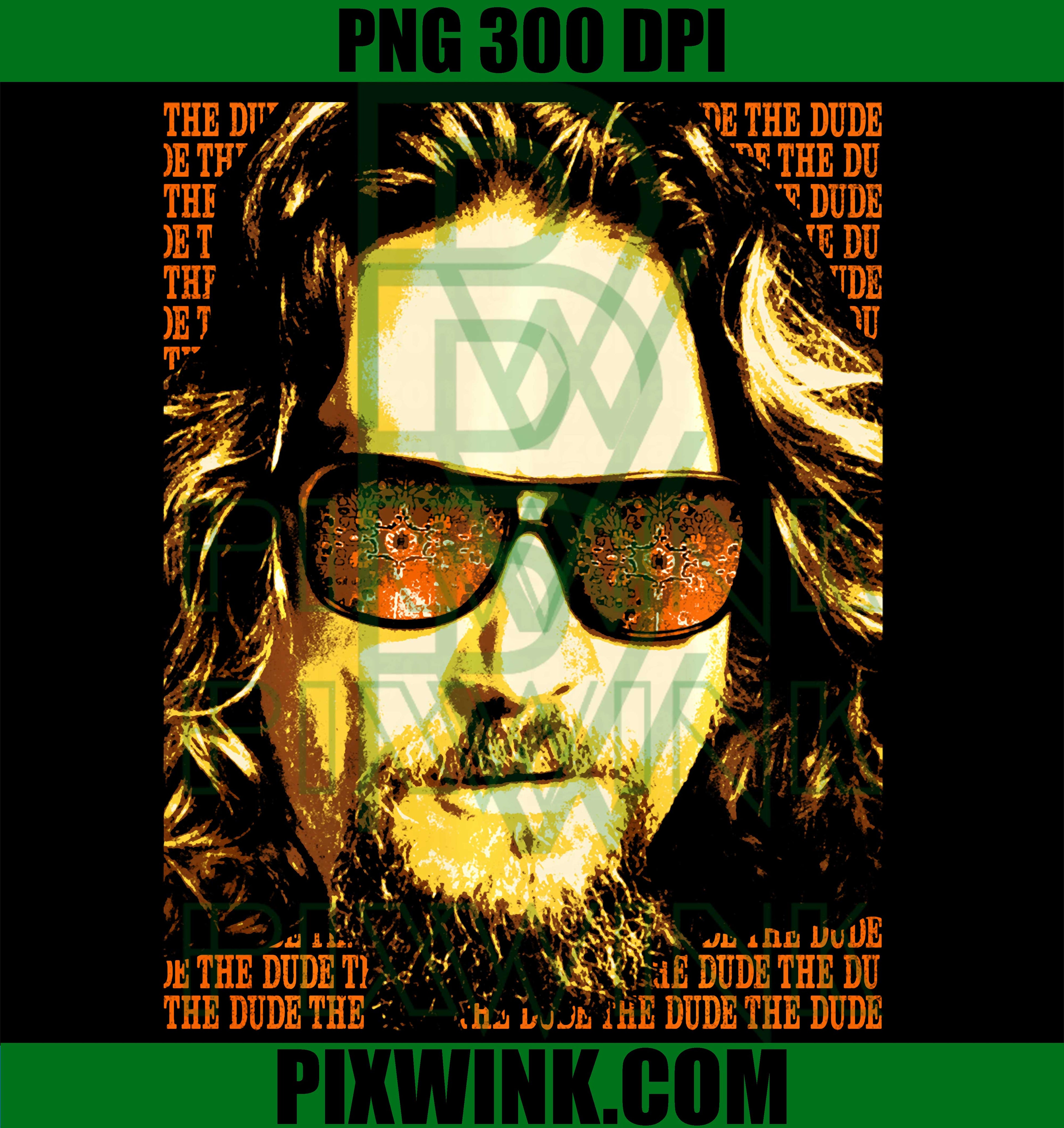 The Big Lebowski PNG, The Dude Portrait Quote PNG