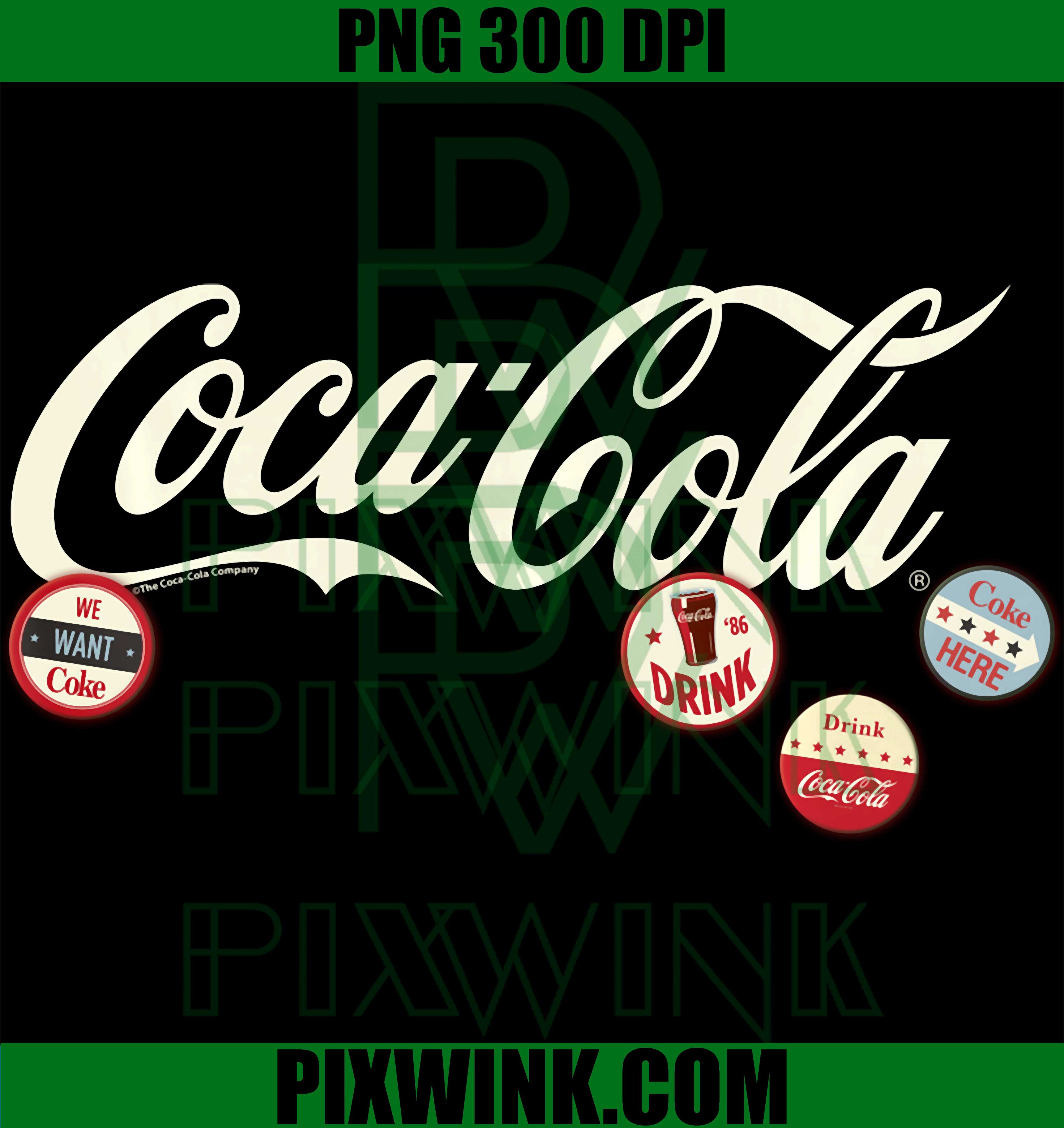 Coca Cola Pin Scatter PNG, Retro Soda Logo PNG