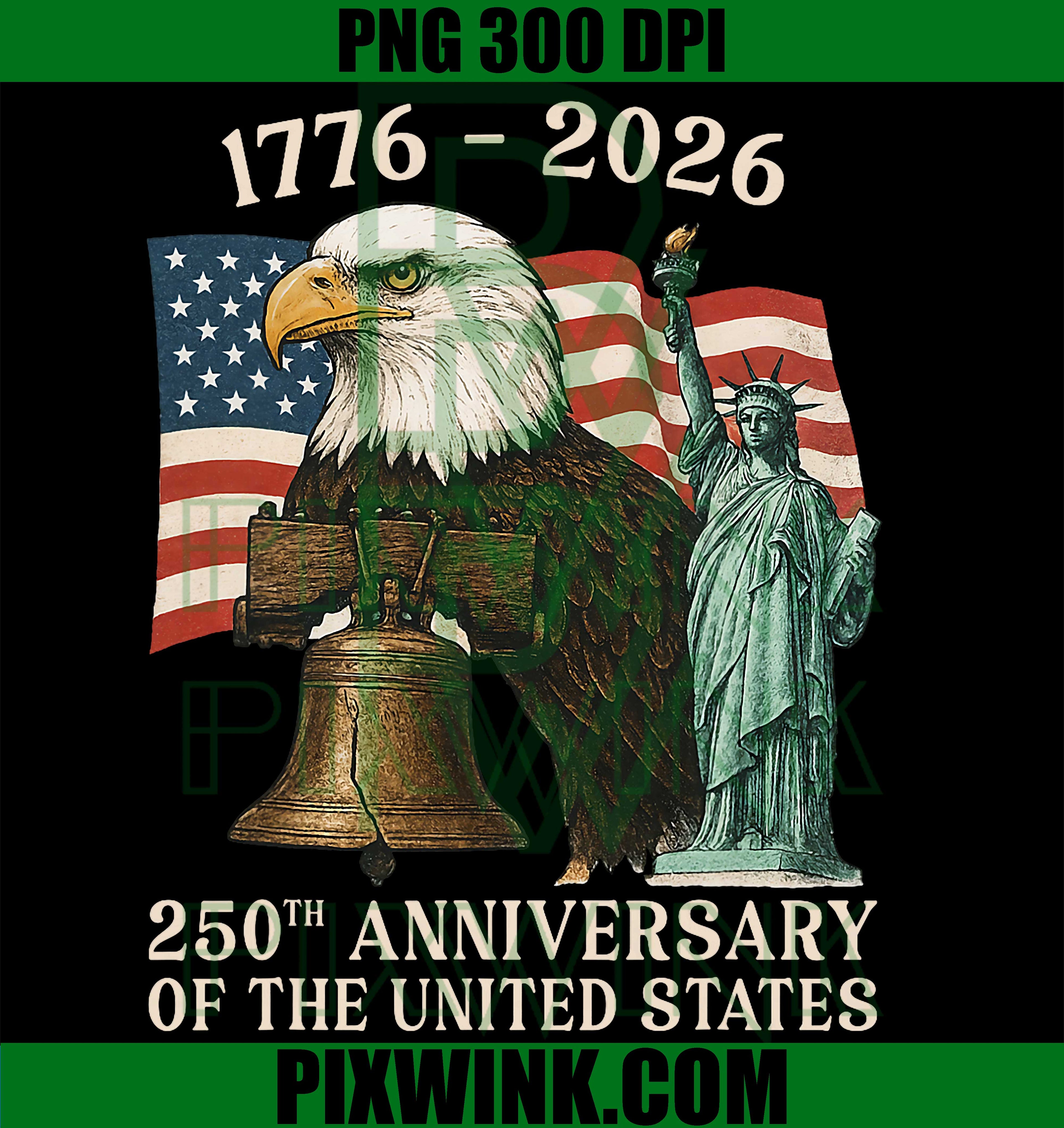 USA 250th Anniversary PNG, Patriotic Flag PNG 4th Of July Design