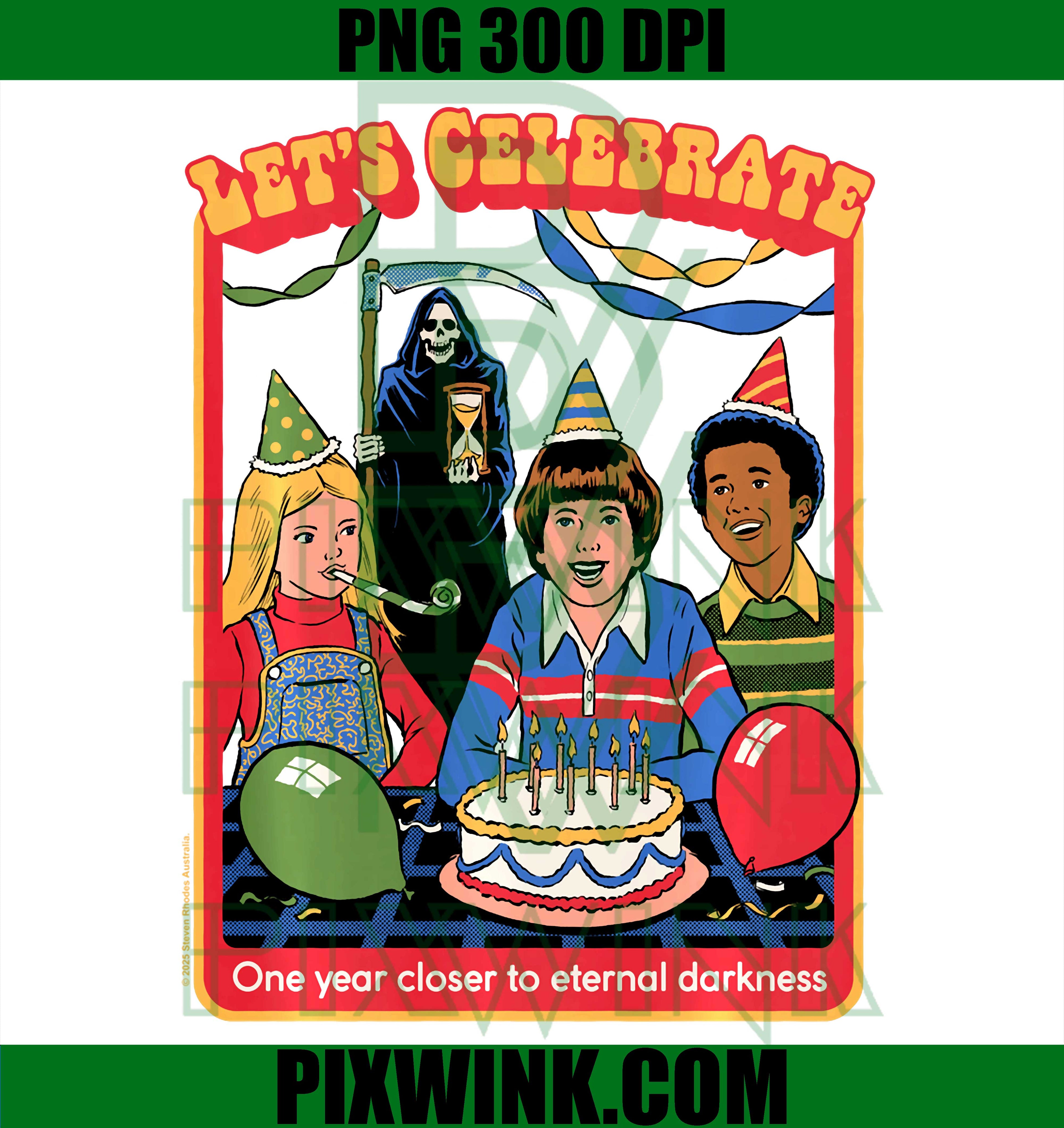 Grim Reaper Celebrate PNG, Sarcastic Retro Funny Humor PNG