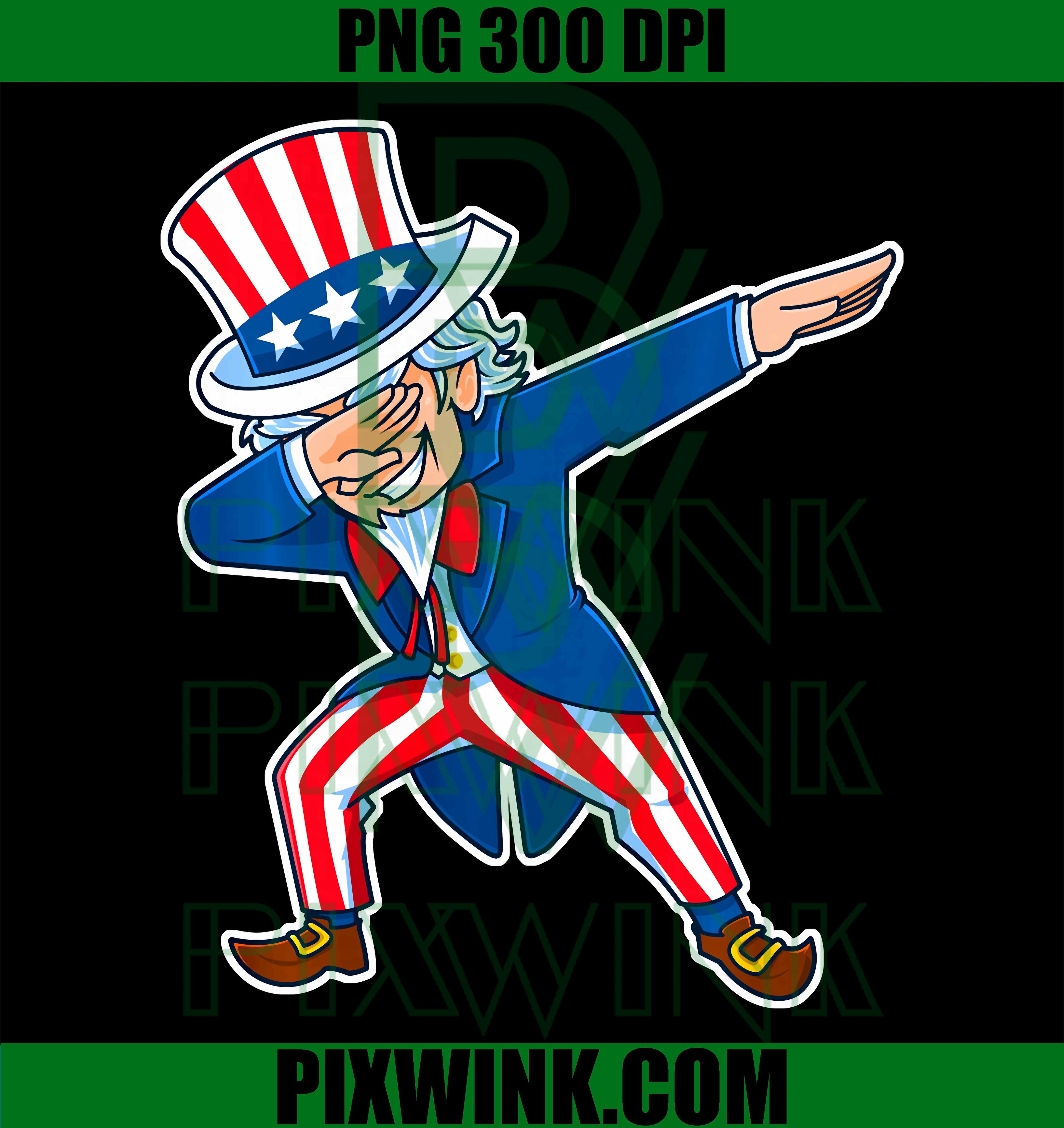 Uncle Sam Dabbing 4th Of July PNG, Patriotic Dance PNG