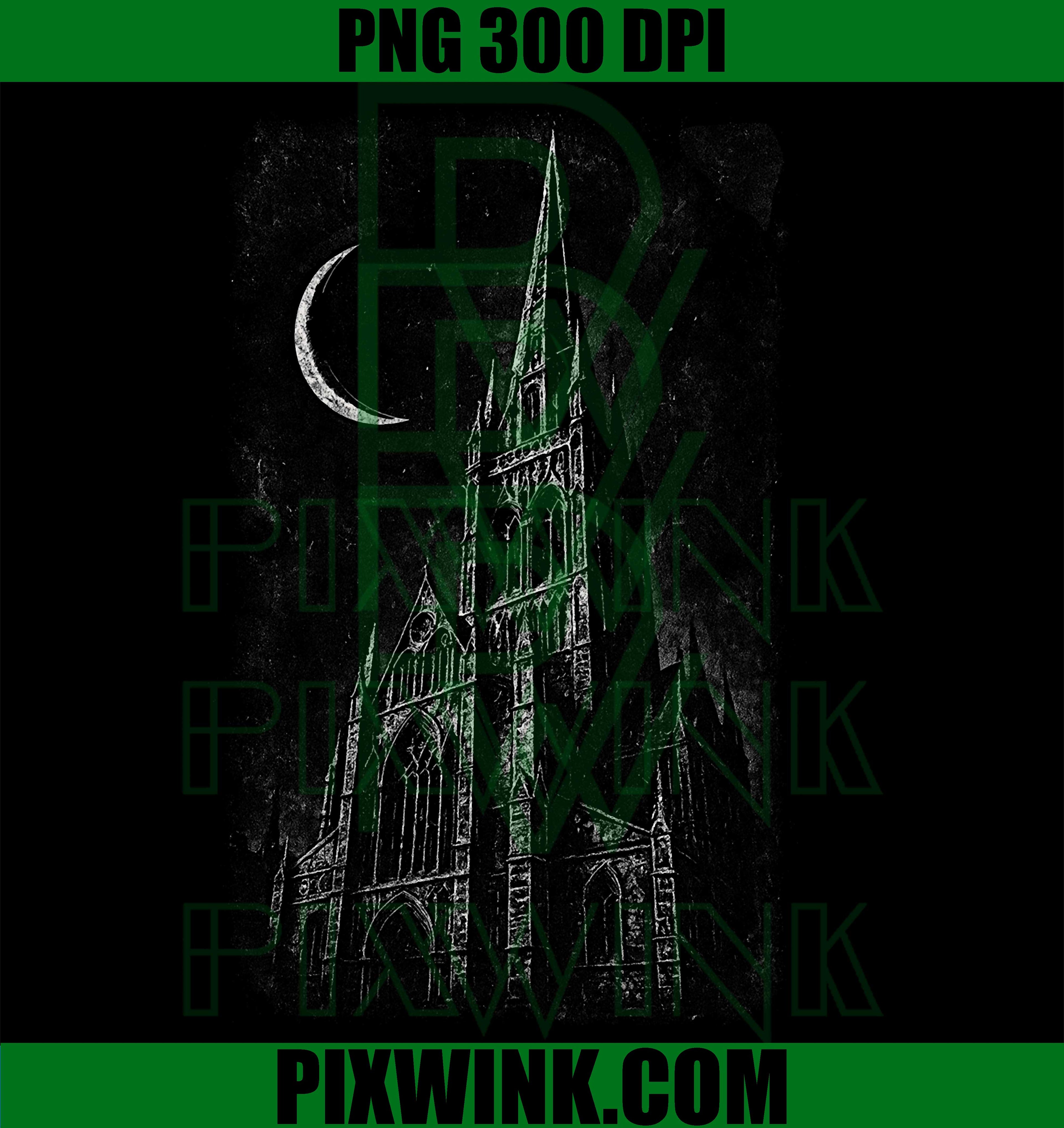 Gothic Church Cathedral PNG, Dark Grunge Aesthetic PNG