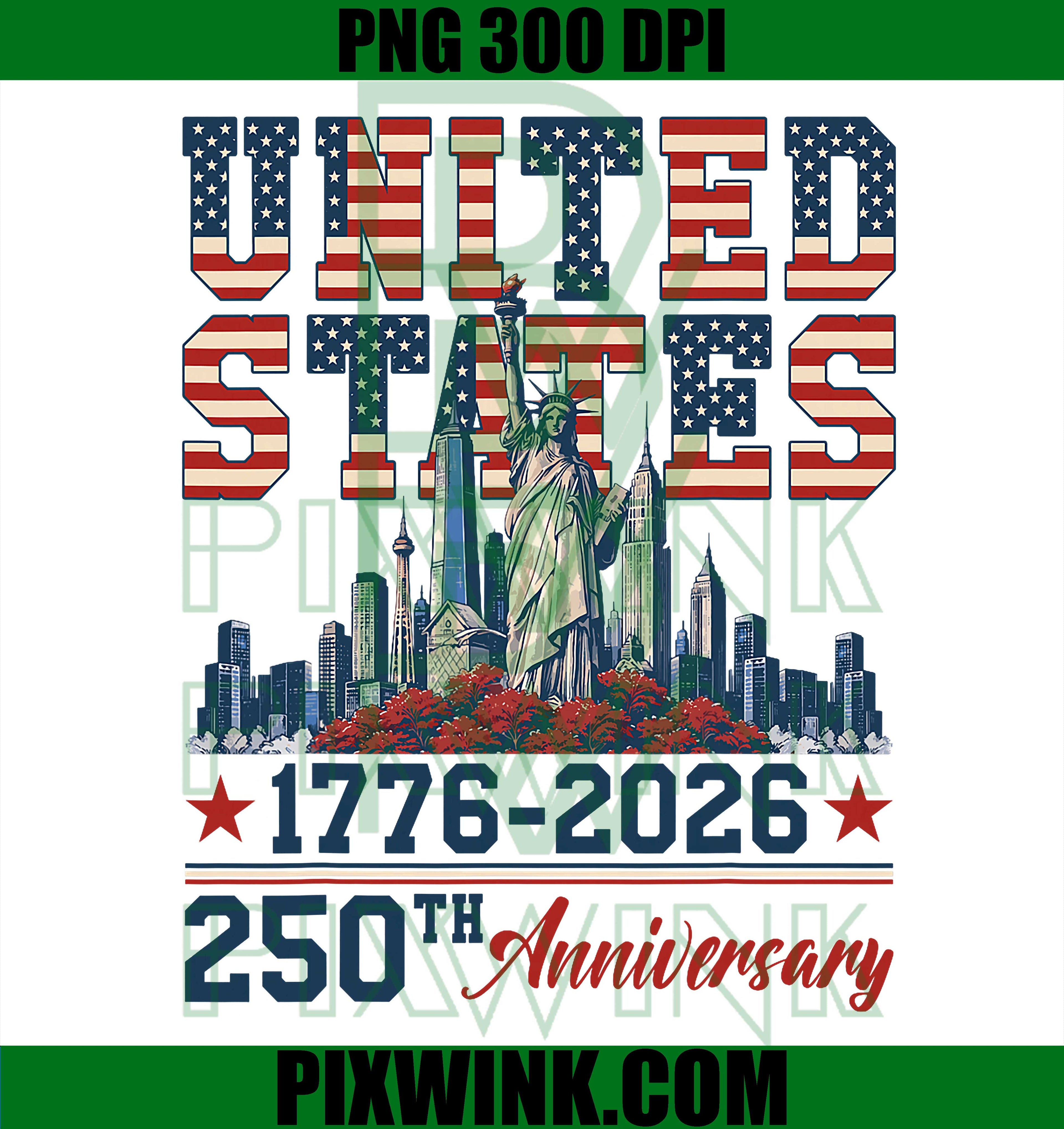 United States 250 America Years PNG, USA Flag Statue Of Liberty PNG