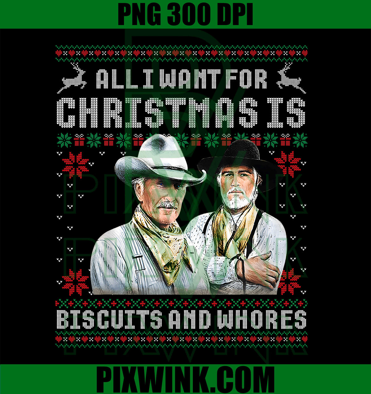 Western Cowboys Biscuits and Whores PNG, Christmas Quote Retro PNG