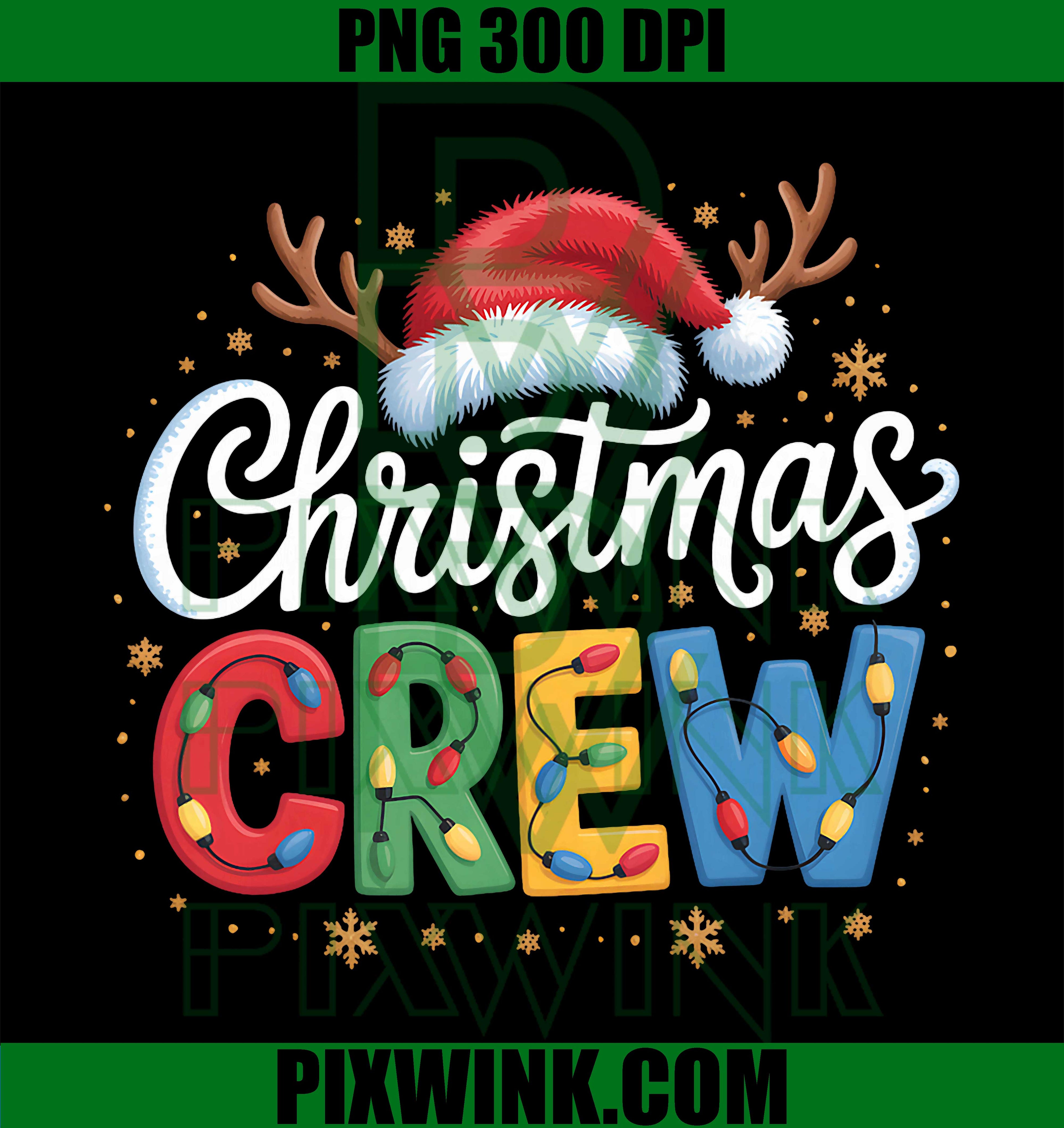 Christmas Crew Family Group Matching PNG