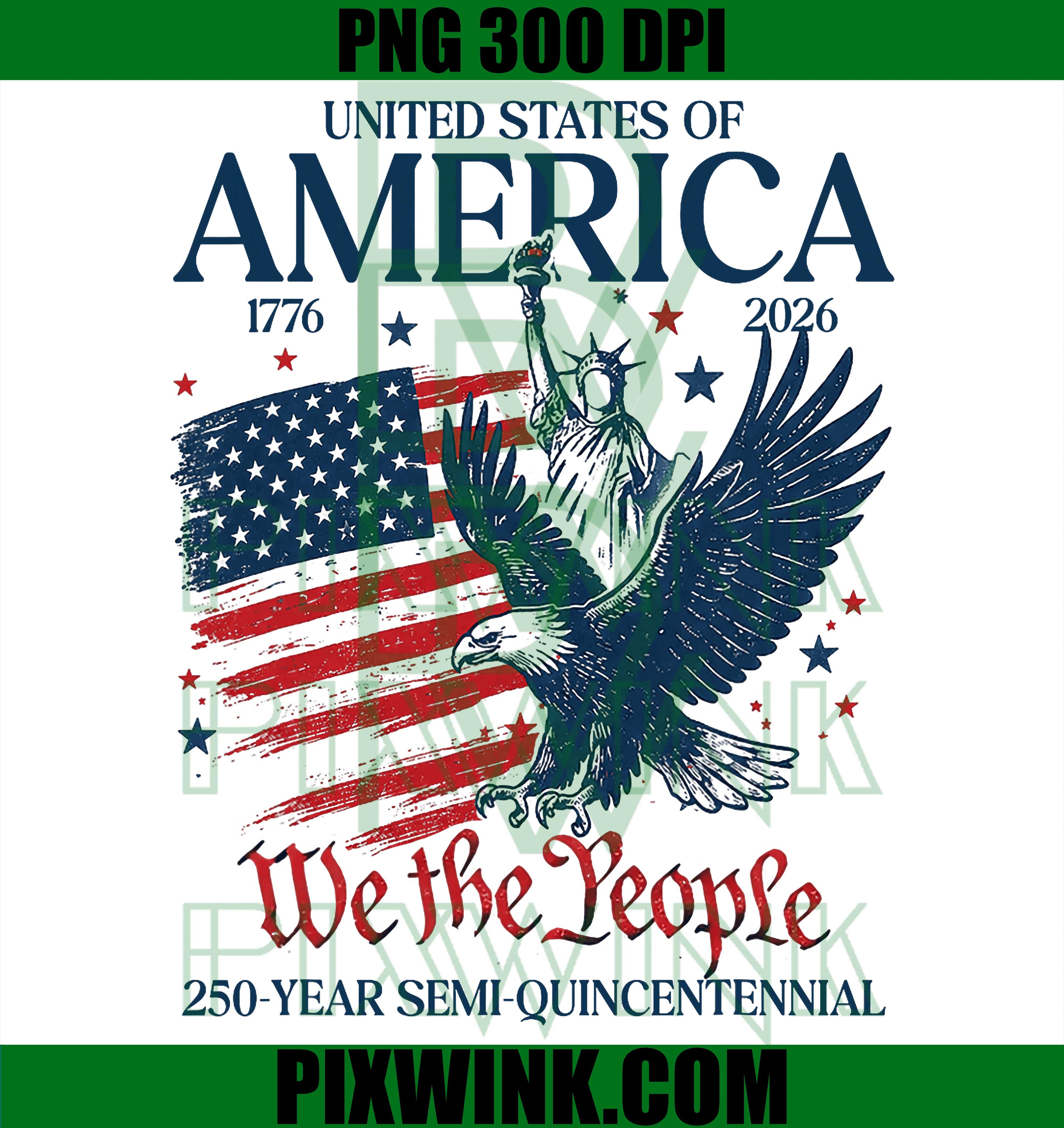United States 250 Year PNG, Semi Quincentennial 2026 PNG