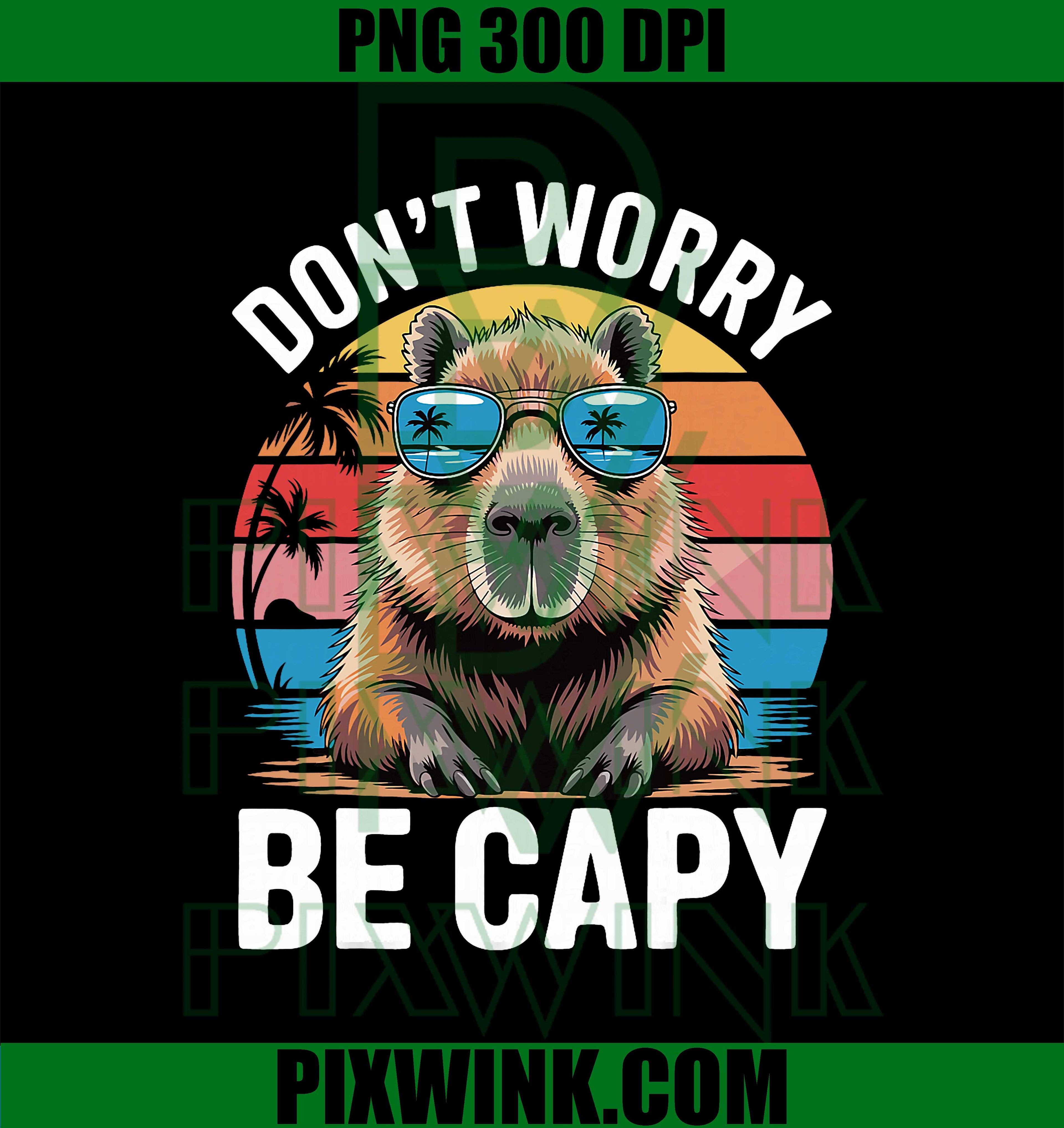 Don't Worry be Capy Capybara PNG, Swag Capybara PNG, Chill Vibes Only PNG