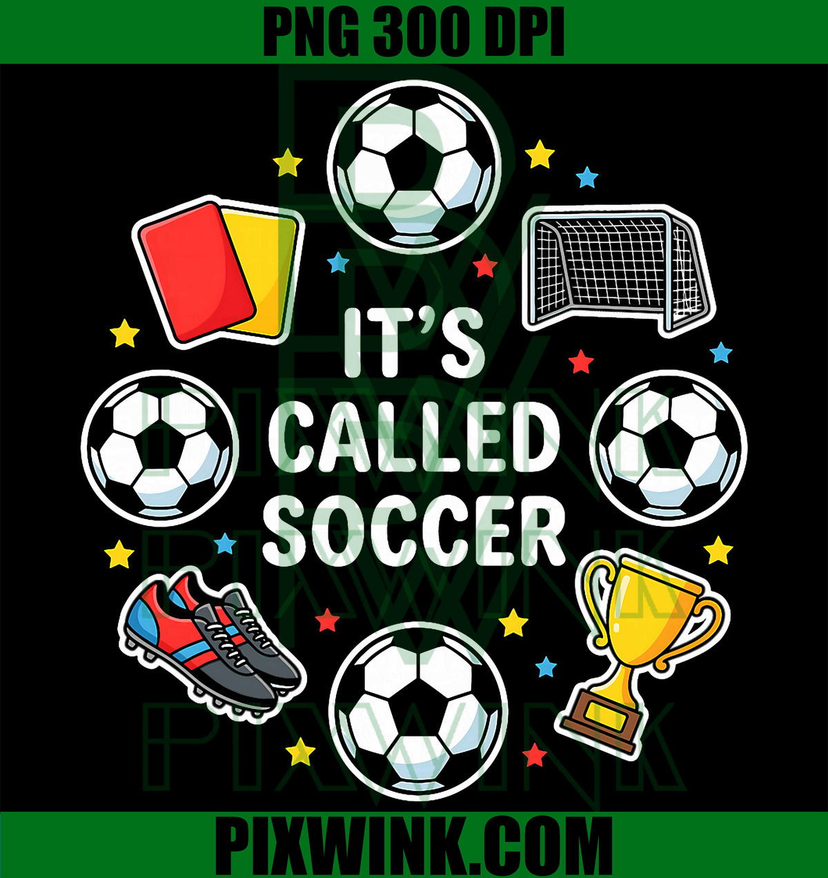 It's Called Soccer, Funny Sticker Style Football Debate Meme PNG Design