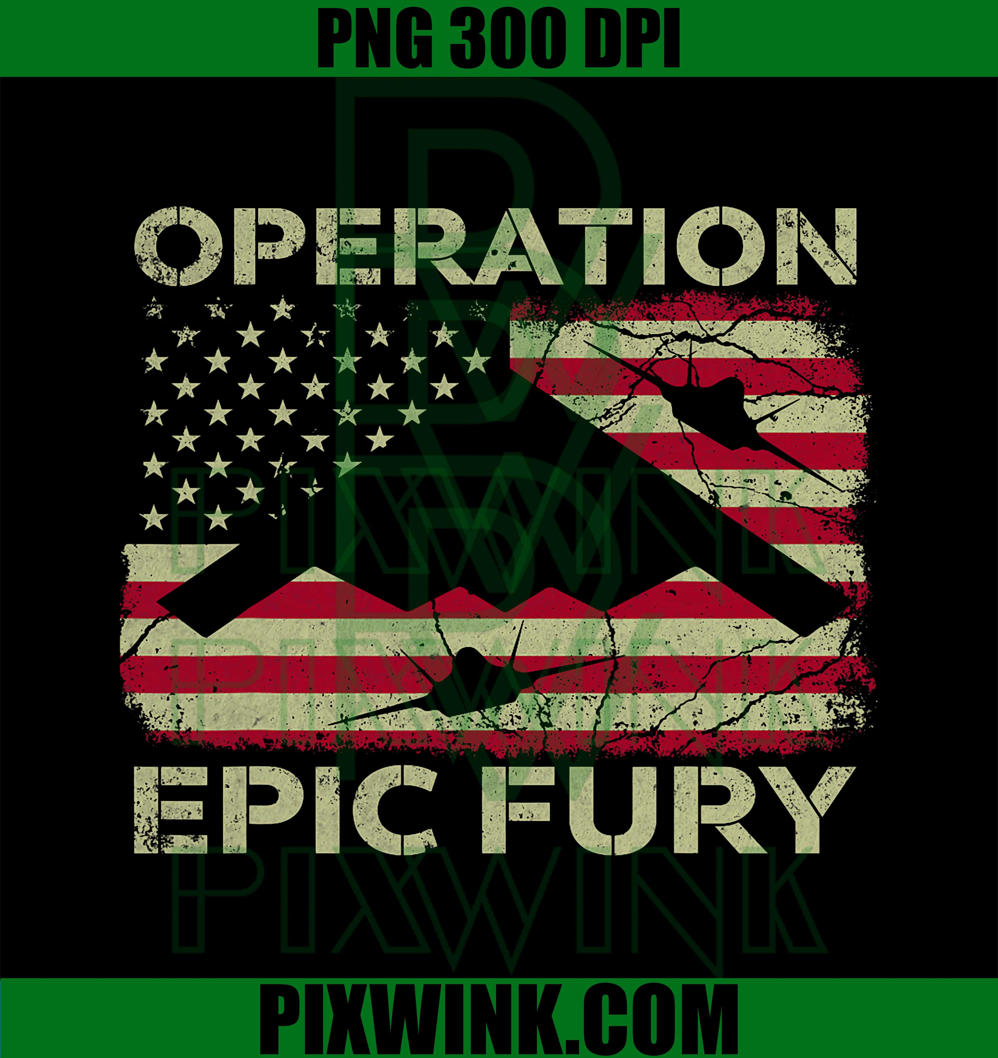 Operation Epic Fury PNG, Retro Military Inspired Graphic Design PNG