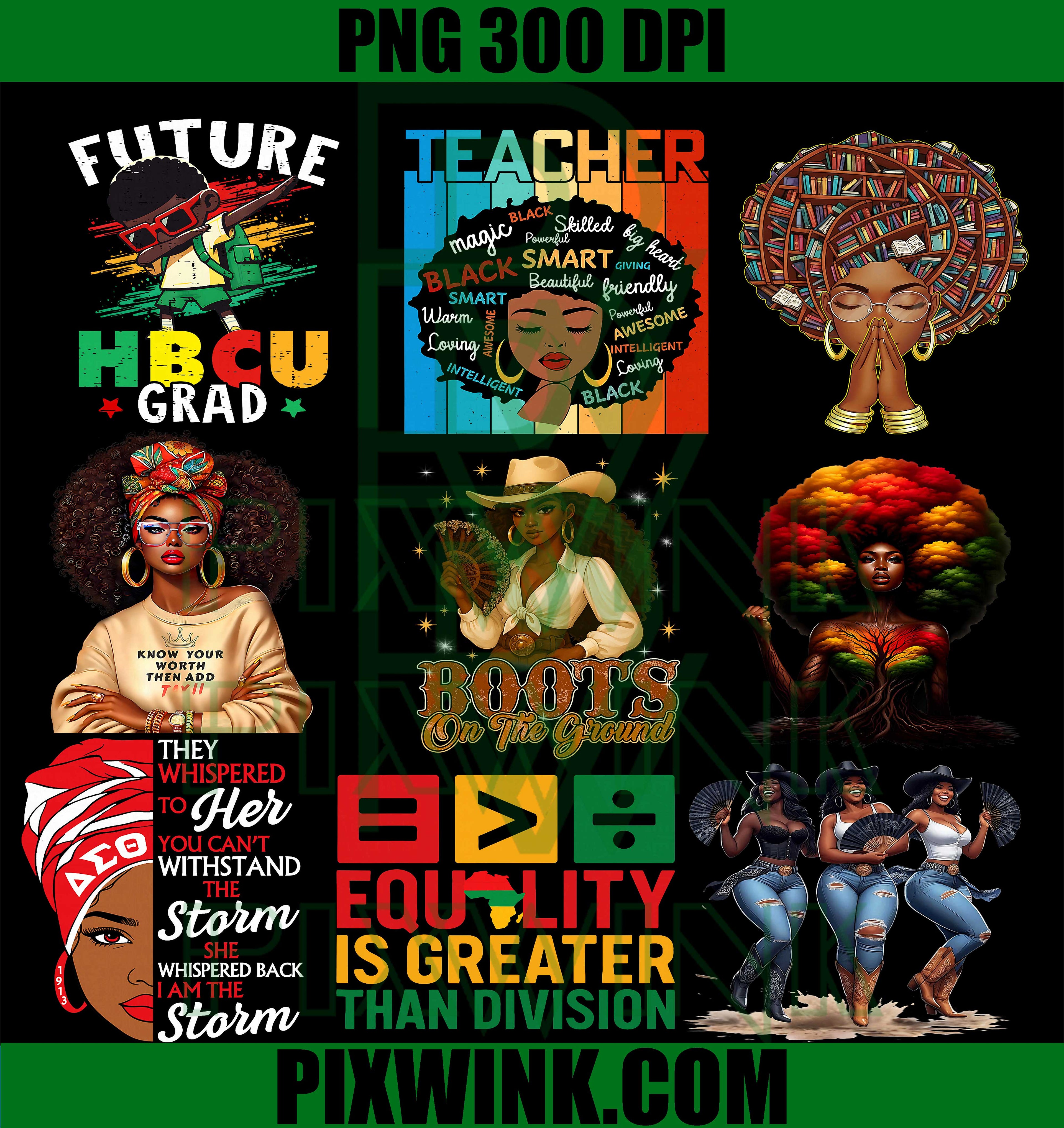 Black History PNG Bundle, Empowerment Quotes Digital Files