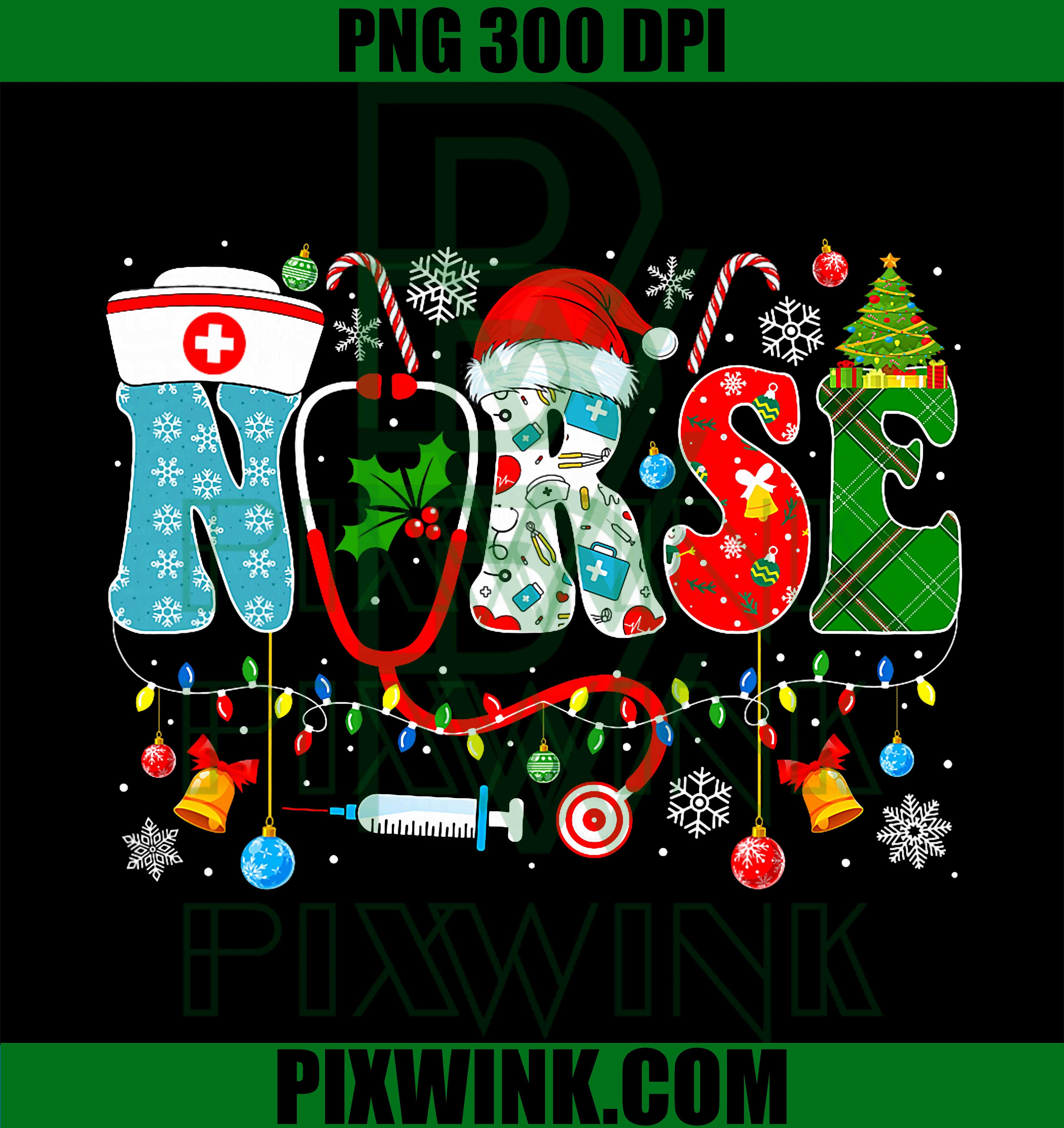 Christmas Nurse Santa PNG, Xmas Nursing PNG