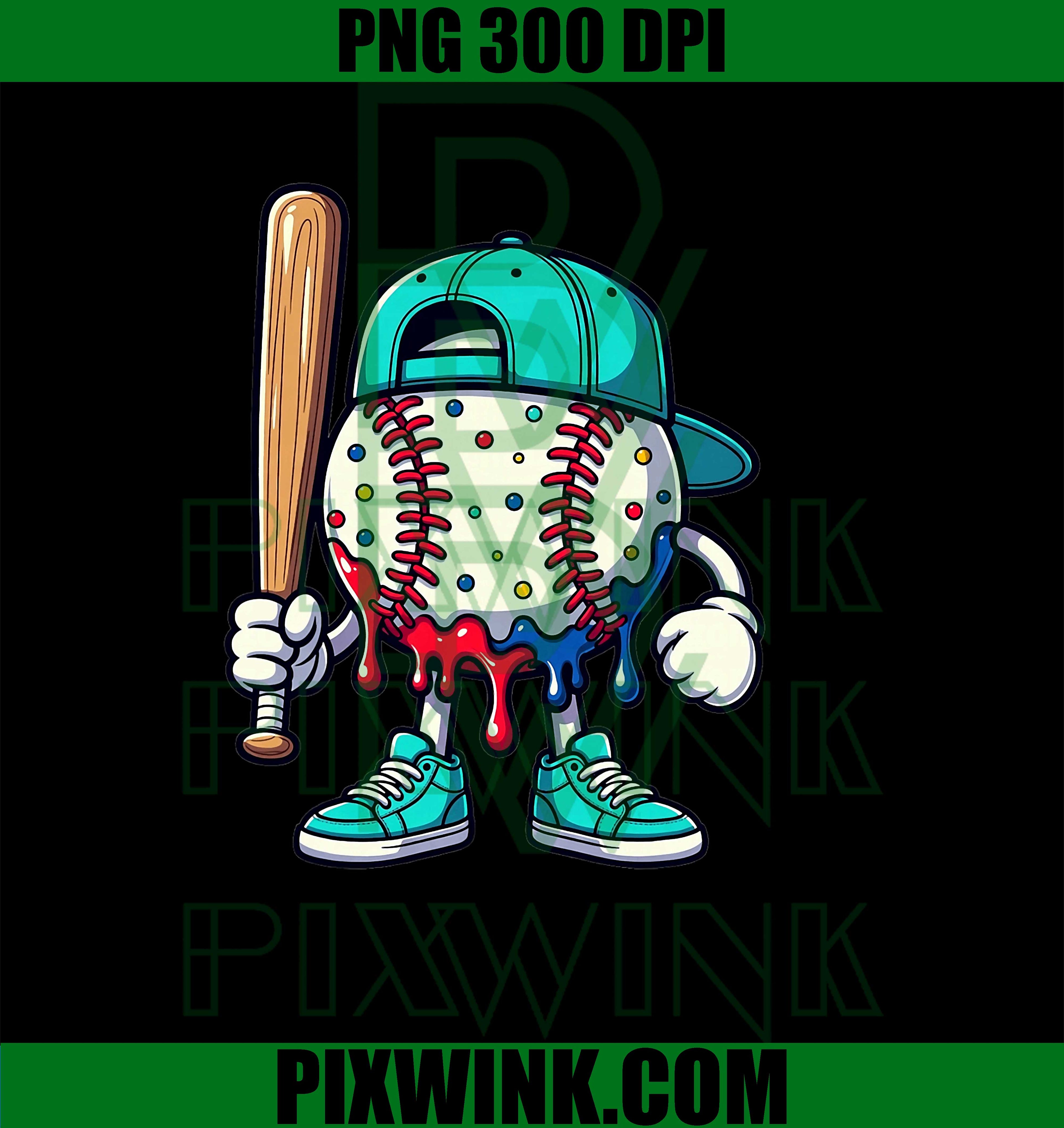 Baseball 101 Apparel Youth Drip Baseball PNG, Cool Sports PNG, Drip Happens PNG