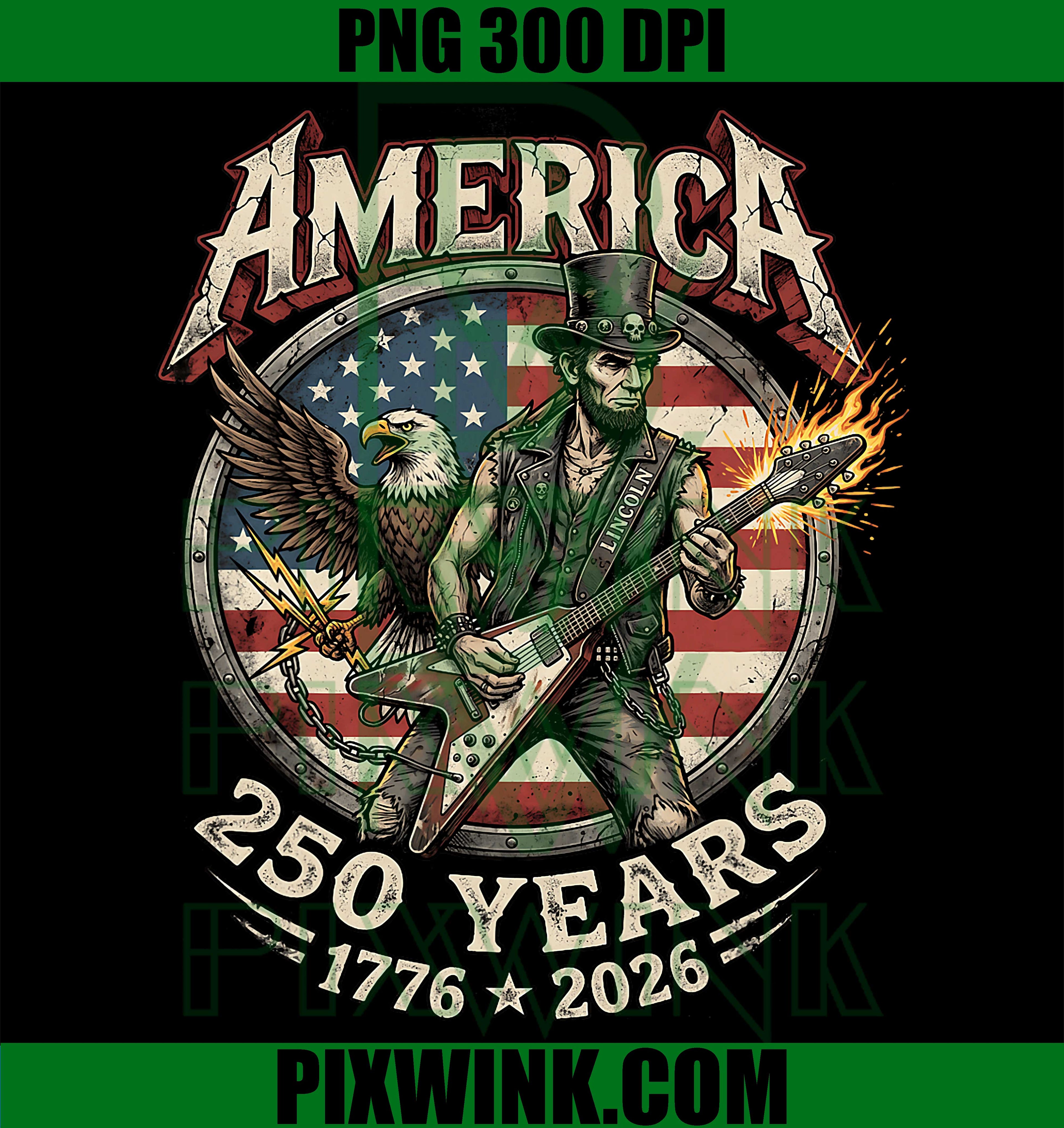 Abraham Lincoln Guitar PNG, Abe Lincoln 250 Anniversary PNG