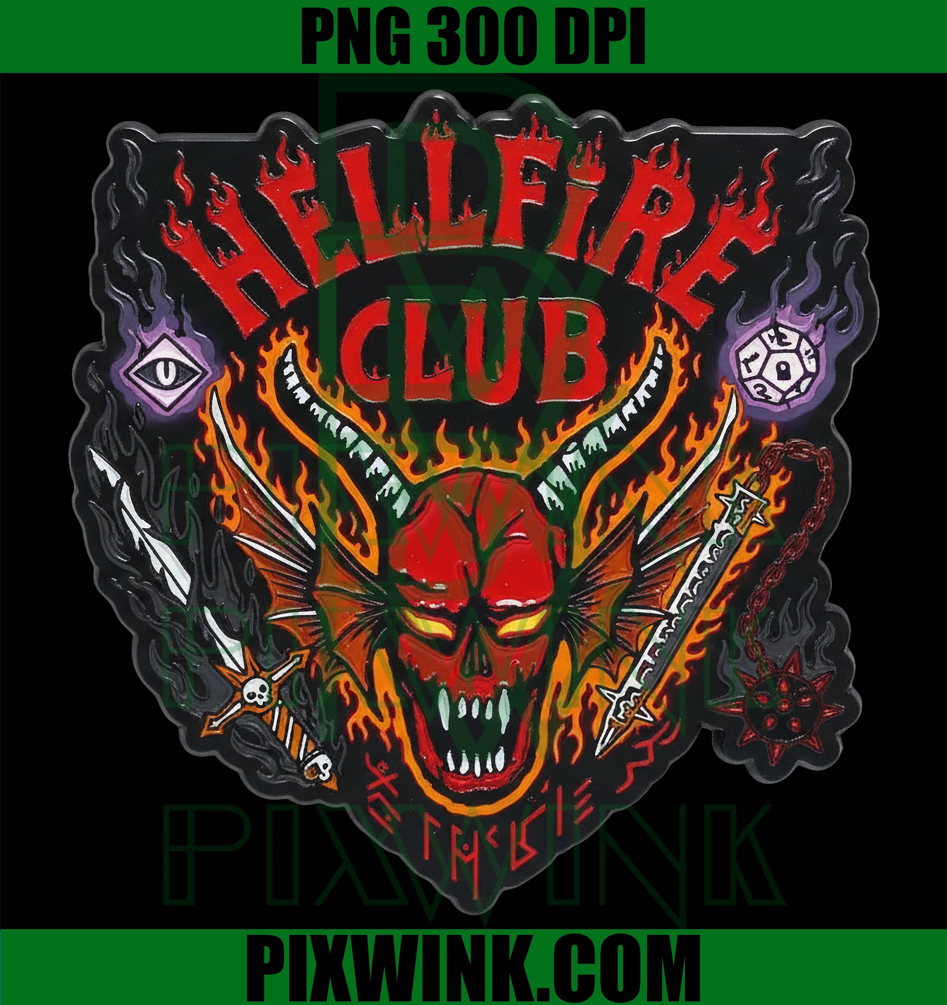 Stranger Things PNG, Hell Fire Club PNG