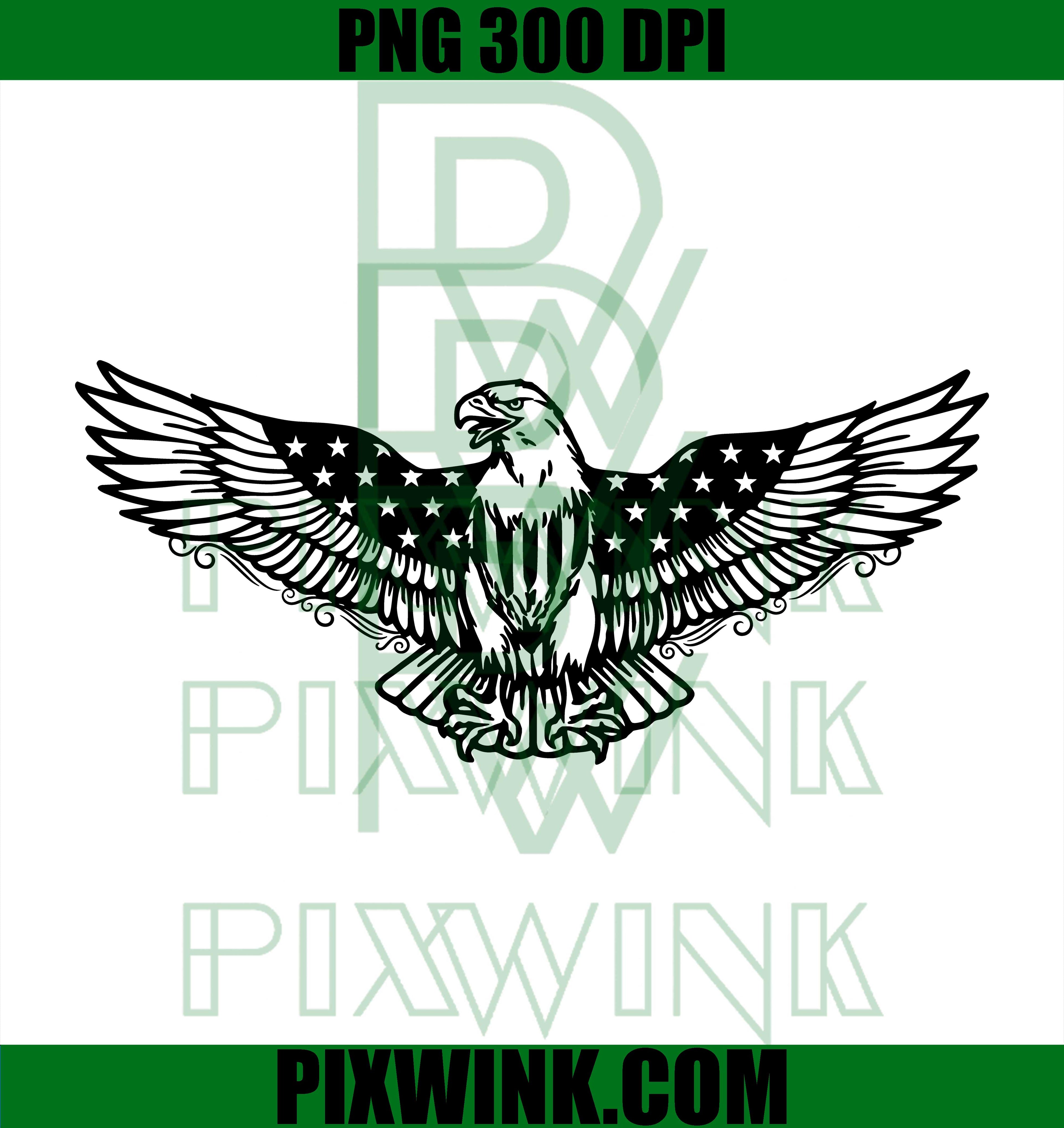 Eagle Wings Illustration SVG, Patriotic USA Star Art, SVG Vector 