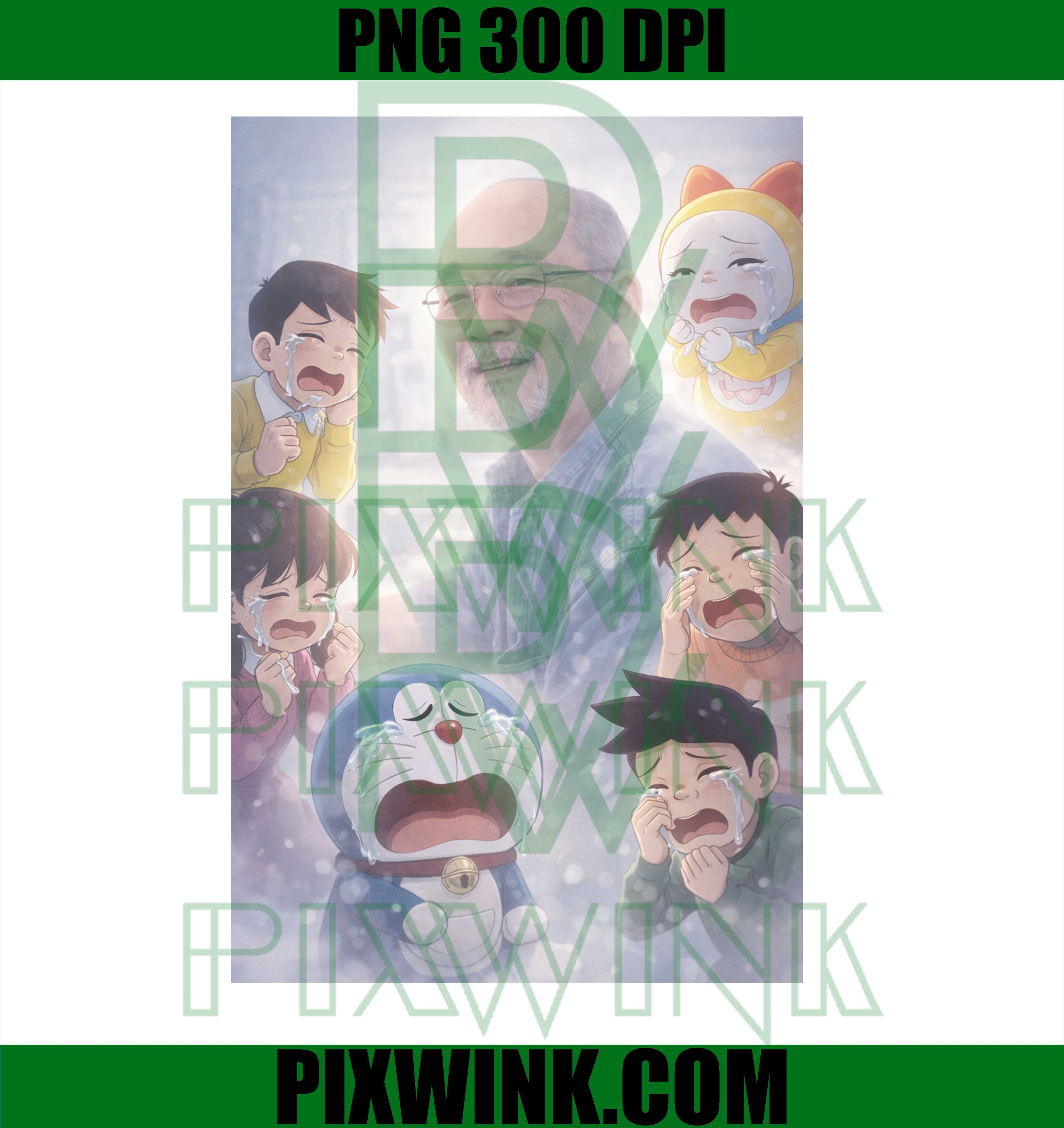 Tsutomu Shibayama Tribute PNG, Doraemon Creator Memorial Art PNG